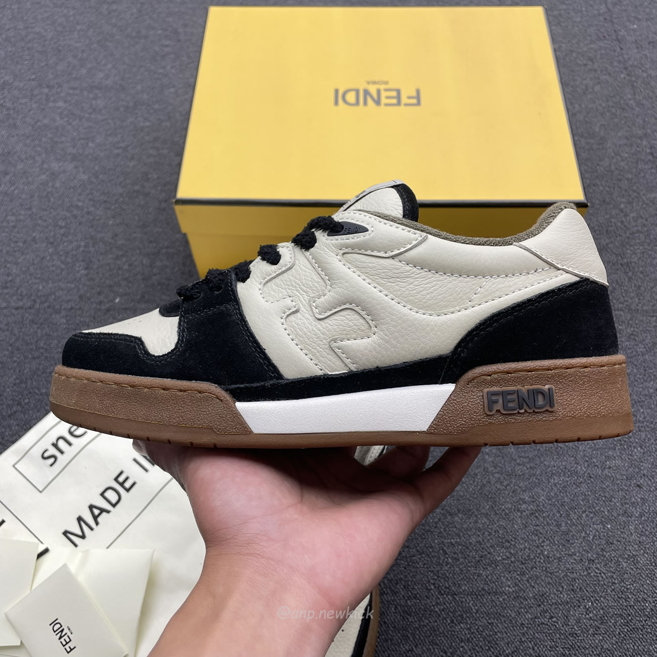 Fendi Match Cream Black White Suede And Leather Low Top Sneakers (9) - www.kitistry.com Fendi Match Cream Black White Suede And Leather Low Top Sneakers (9) - www.kitistry.com