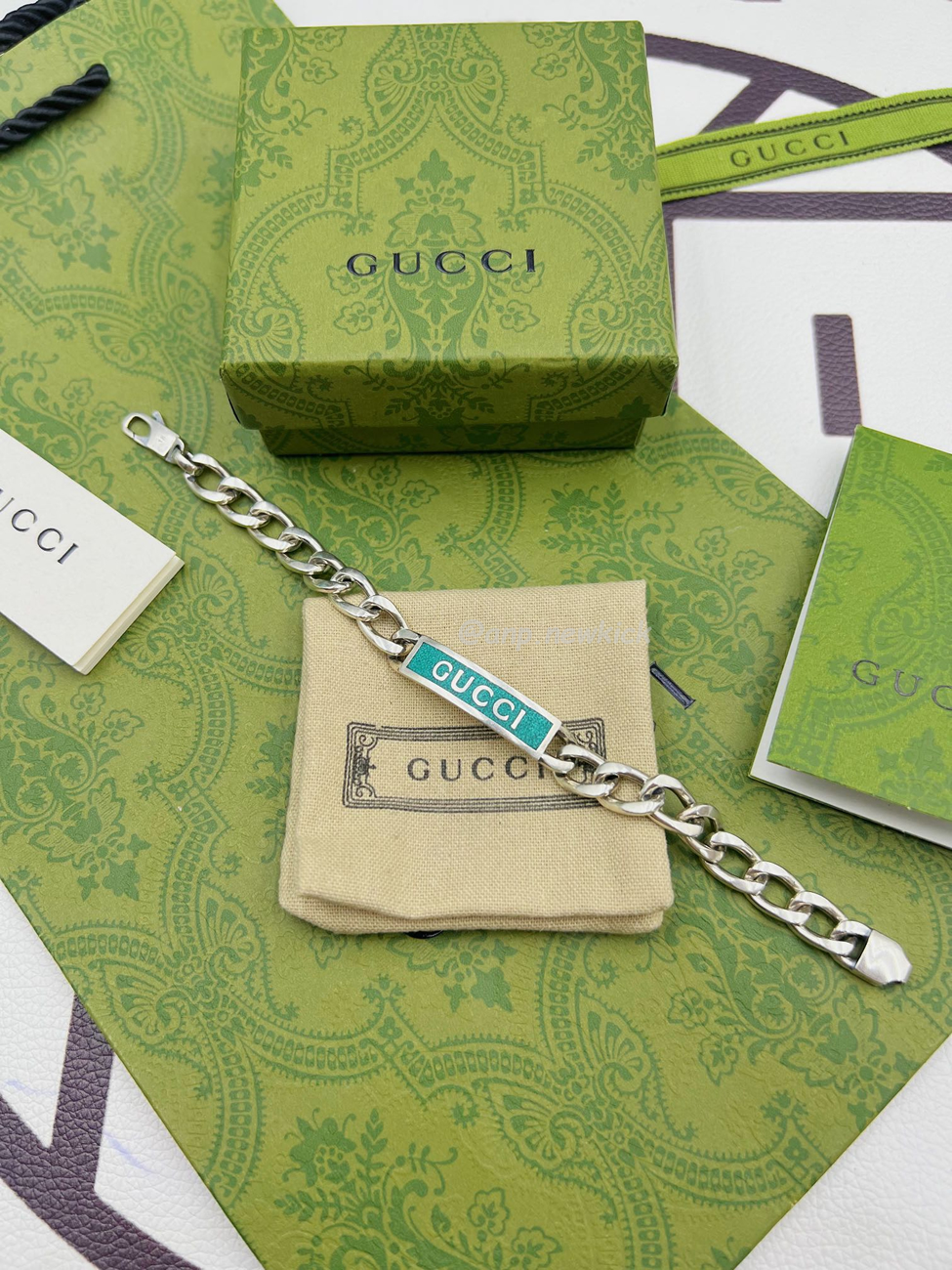 Gucci Enamel Logo Blue Silver Bracelet Guc169645 (2) - www.kitistry.com Gucci Enamel Logo Blue Silver Bracelet Guc169645 (2) - www.kitistry.com