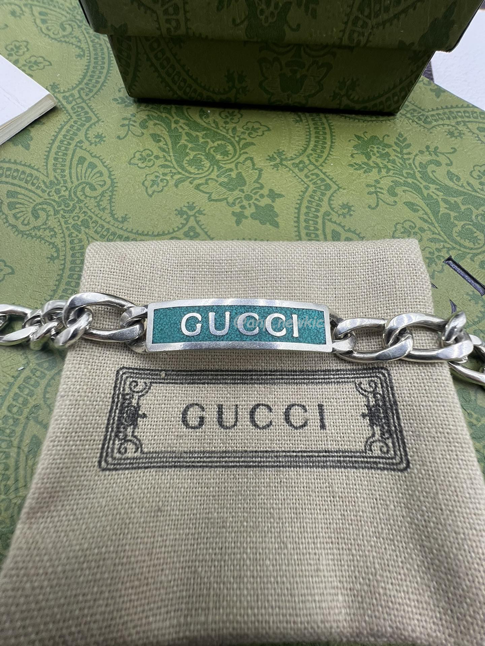 Gucci Enamel Logo Blue Silver Bracelet Guc169645 (3) - www.kitistry.com Gucci Enamel Logo Blue Silver Bracelet Guc169645 (3) - www.kitistry.com