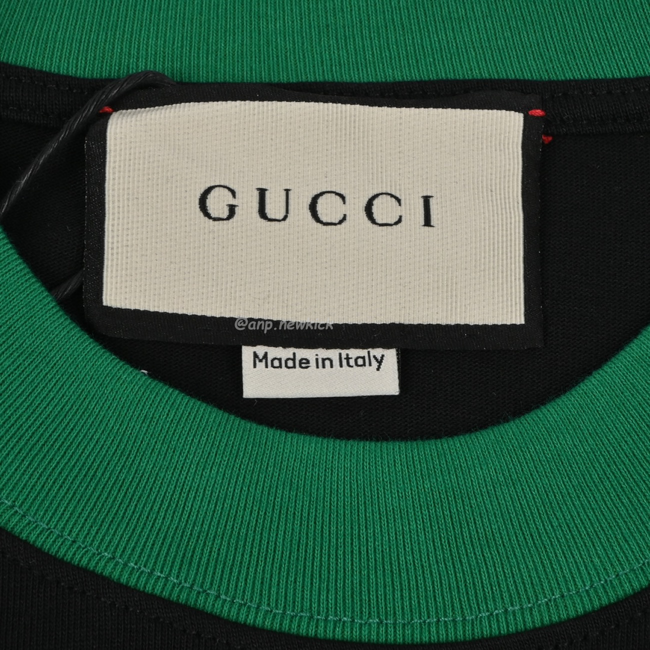 Gucci Color Blocking Logo Letter Embroidered Pattern Short Sleeved T Shirt (4) - www.kitistry.com