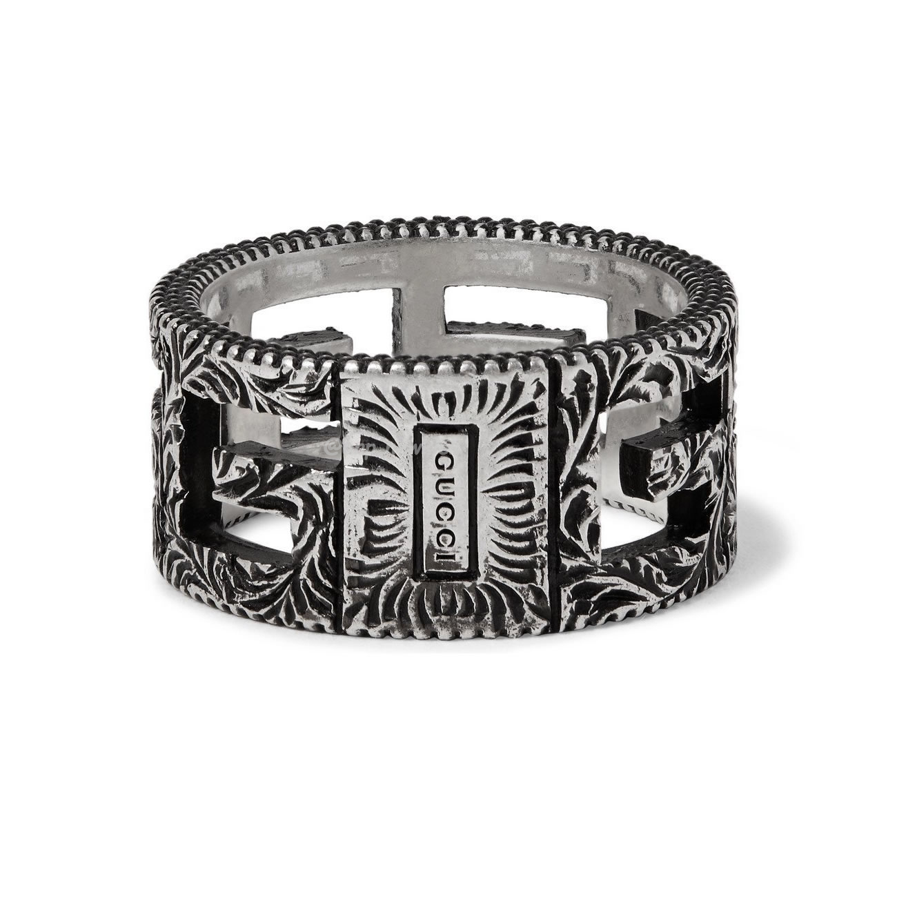 Gucci Engraved Burnished Sterling Silver Ring (1) - www.kitistry.com Gucci Engraved Burnished Sterling Silver Ring (1) - www.kitistry.com
