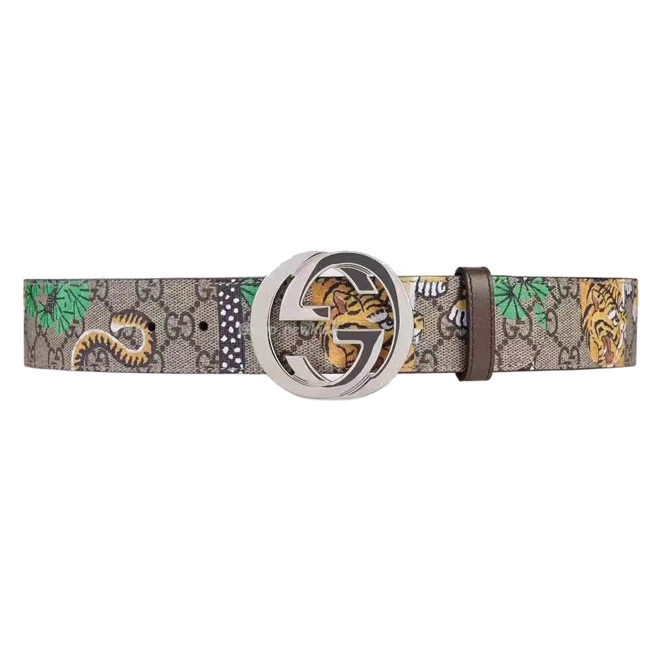 Gucci Interlocking G Belt Supreme Gg Bengal Beige Brown Multicolor (1) - www.kitistry.com