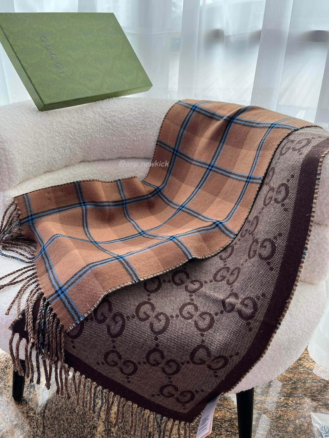 Gucci Gg Reversible Check Scarf 45x170cm (10) - www.kitistry.com