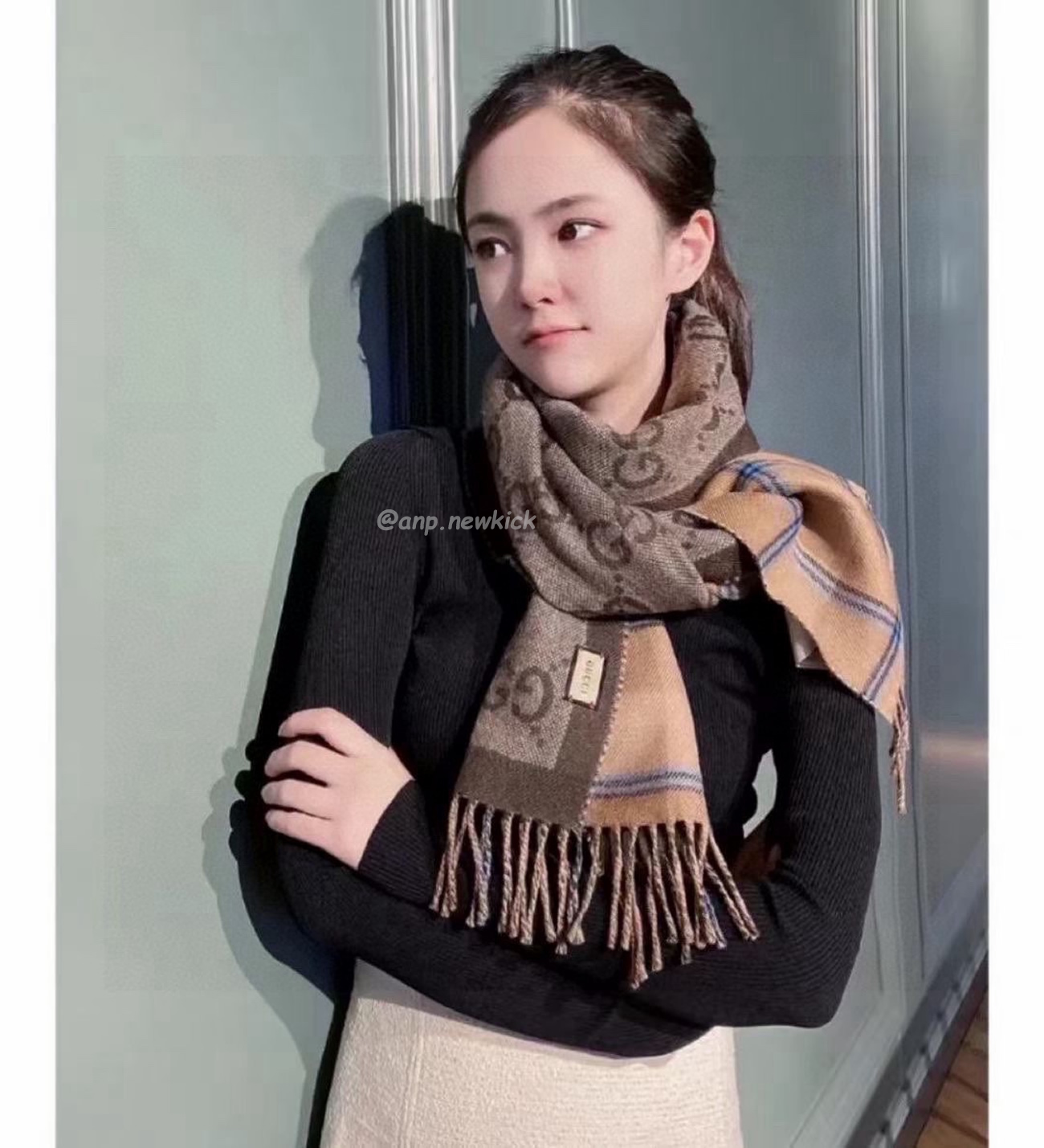 Gucci Gg Reversible Check Scarf 45x170cm (6) - www.kitistry.com
