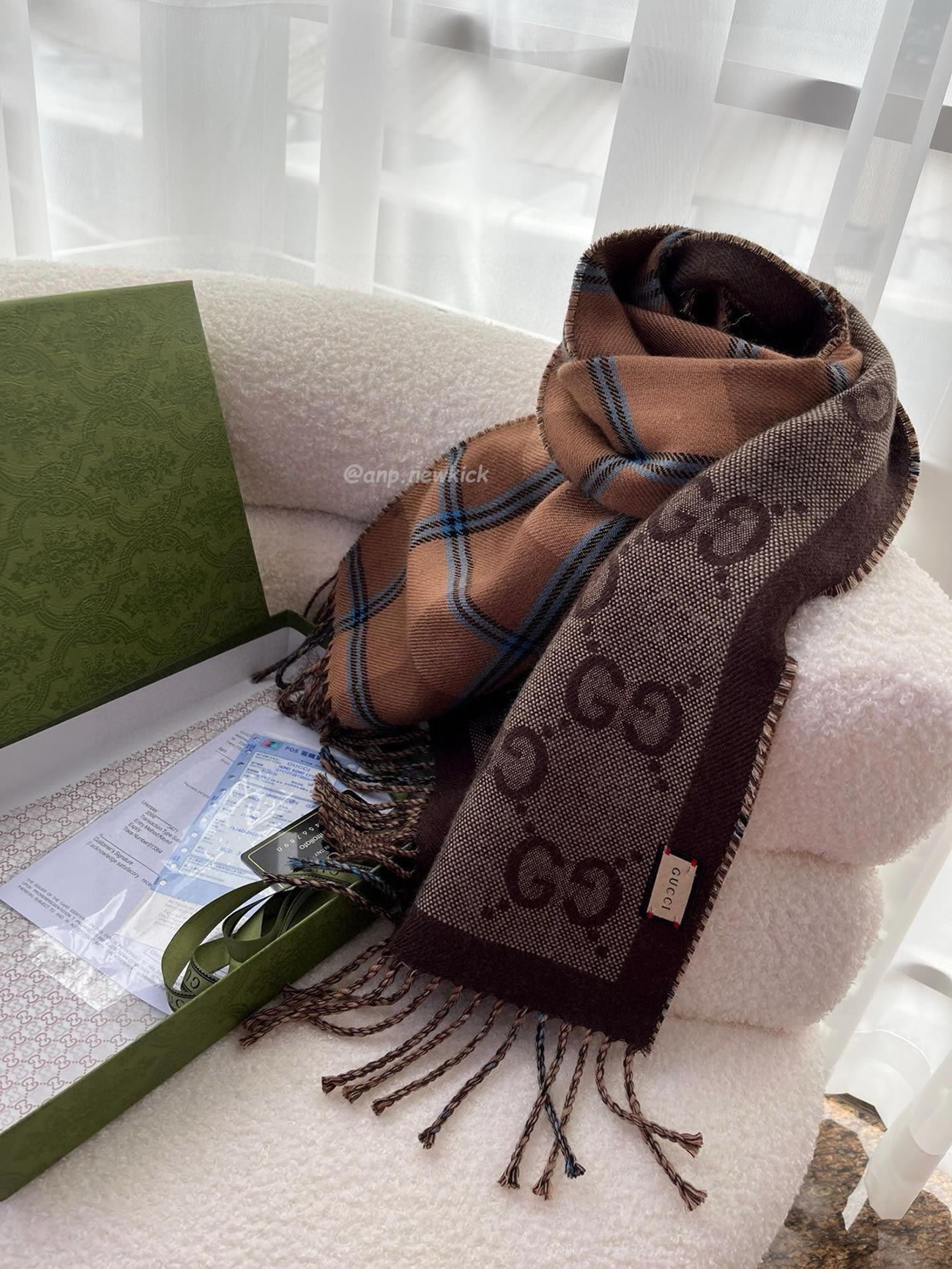 Gucci Gg Reversible Check Scarf 45x170cm (8) - www.kitistry.com