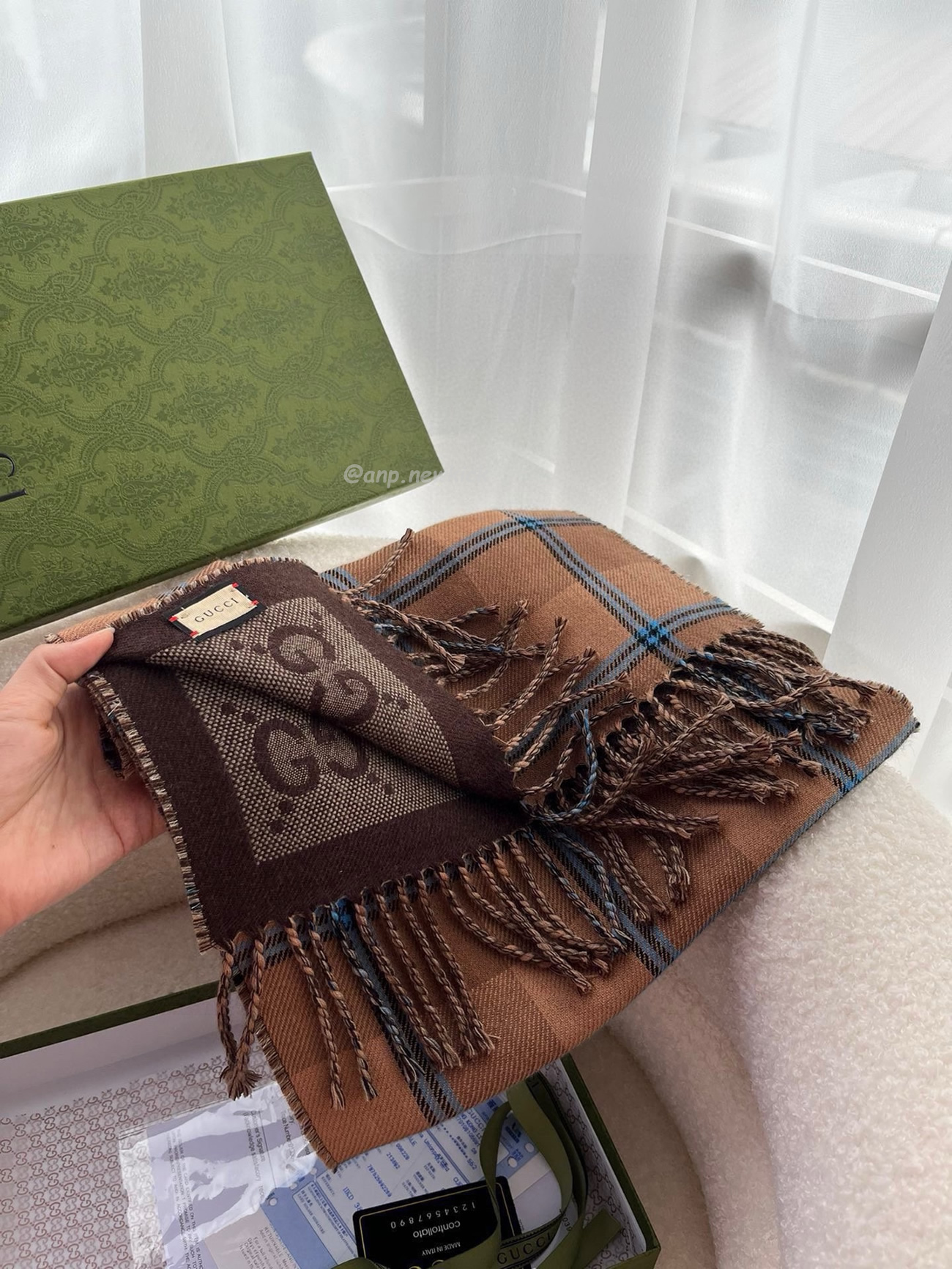 Gucci Gg Reversible Check Scarf 45x170cm (9) - www.kitistry.com