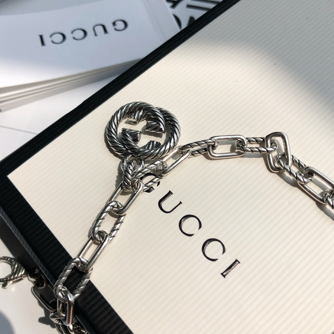 Gucci Silver Interlocking G Bracelet (10) - www.kitistry.com