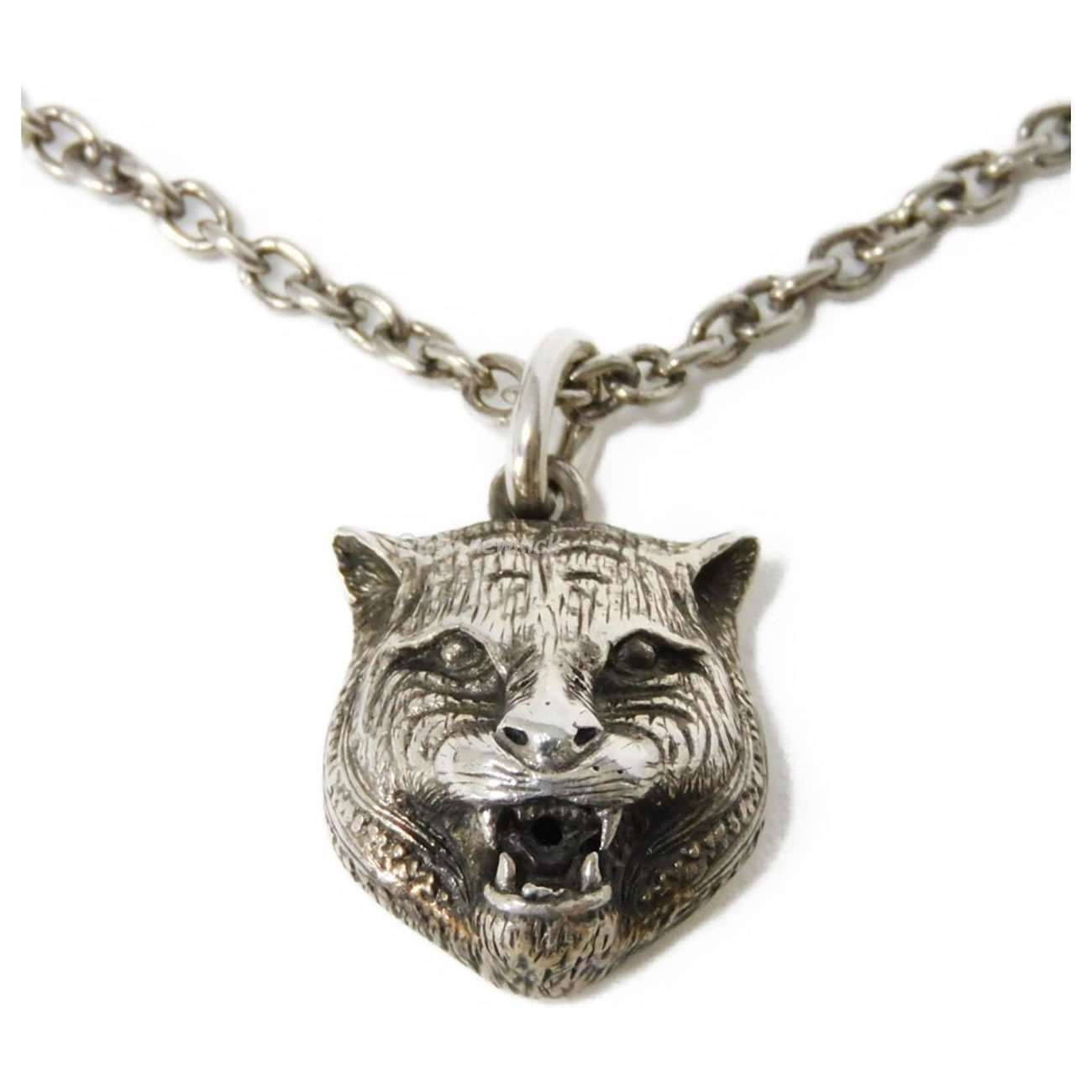 Gucci Silver Necklace With Tiger Pendant Silvery (1) - www.kitistry.com