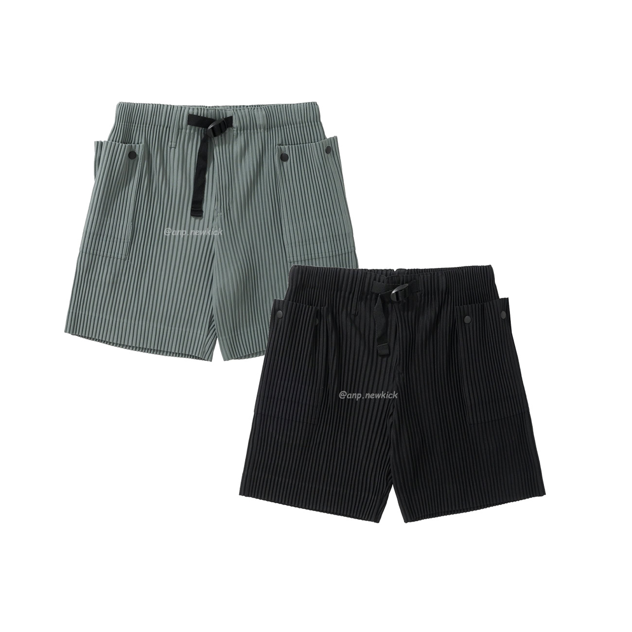 Homme Plissé Issey Miyake Flip Shorts Black Green (1) - www.kitistry.com Homme Plissé Issey Miyake Flip Shorts Black Green (1) - www.kitistry.com