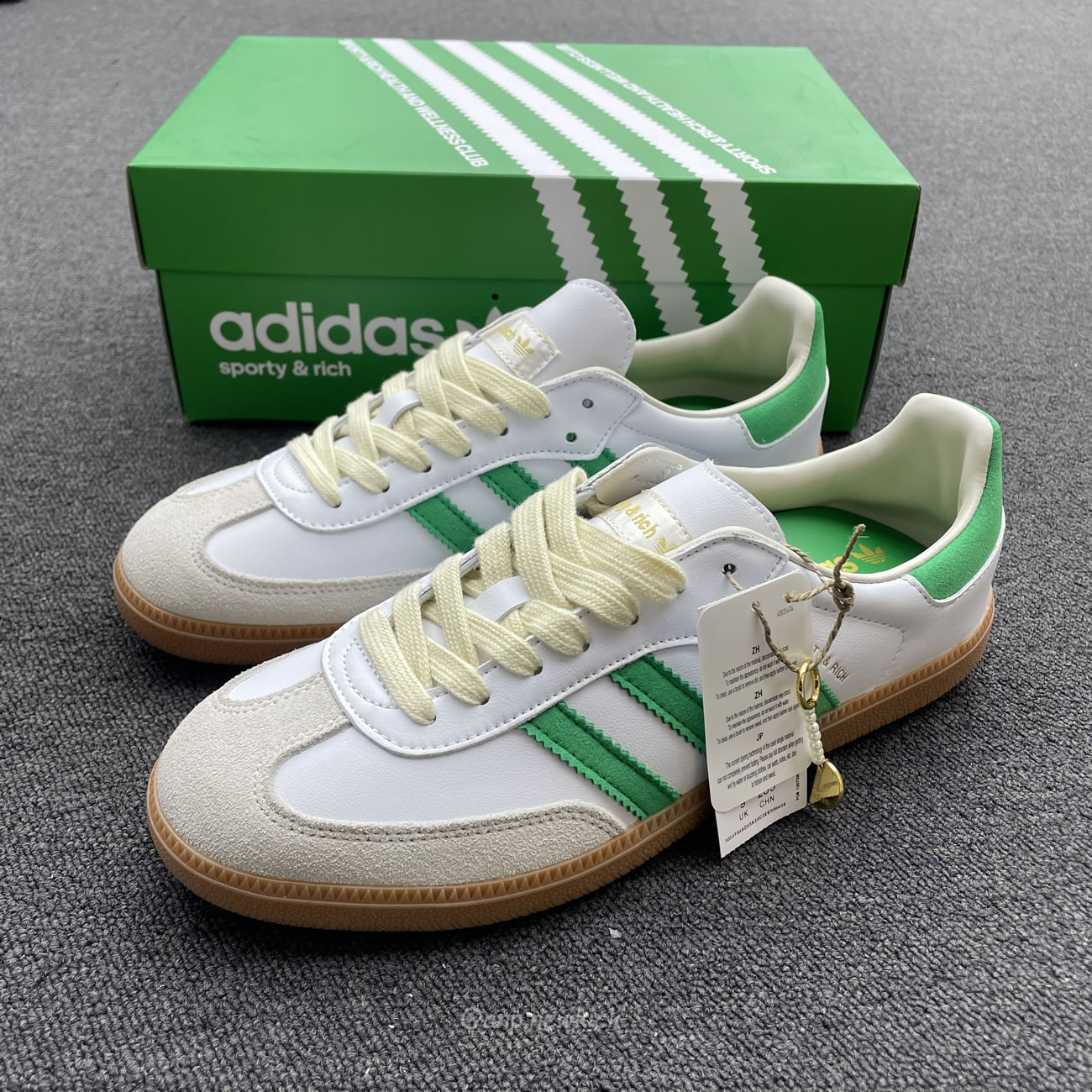 Adidas Samba Og Sporty Rich White Green Hq6075 (4) - www.kitistry.com
