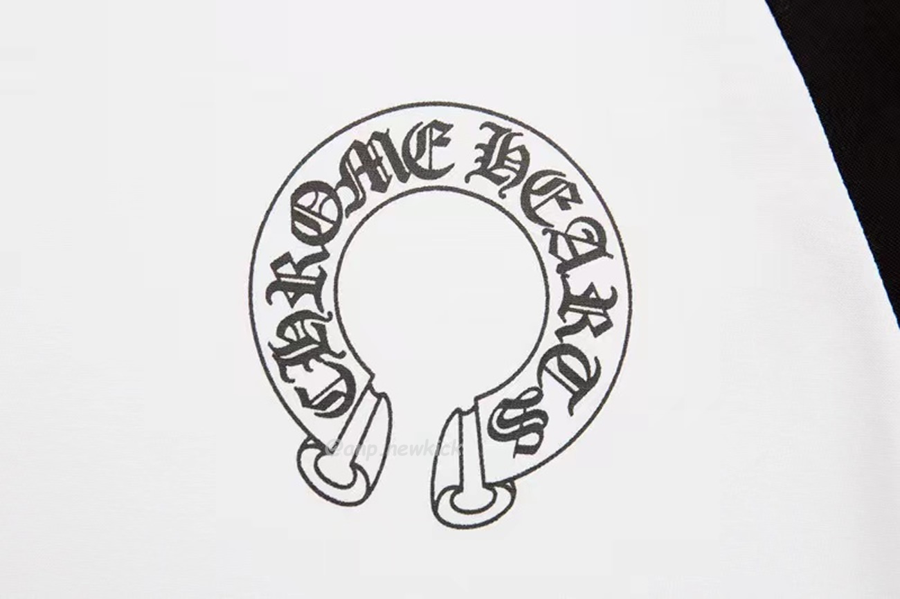 Chrome Hearts Horseshoe Baseball White Black T Shirt (2) - www.kitistry.com