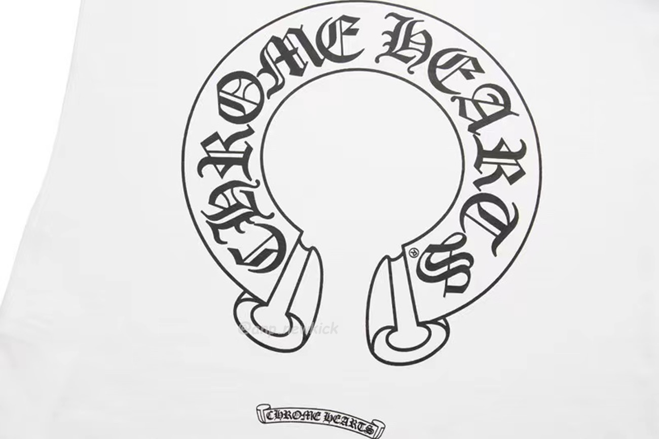 Chrome Hearts Horseshoe Baseball White Black T Shirt (4) - www.kitistry.com