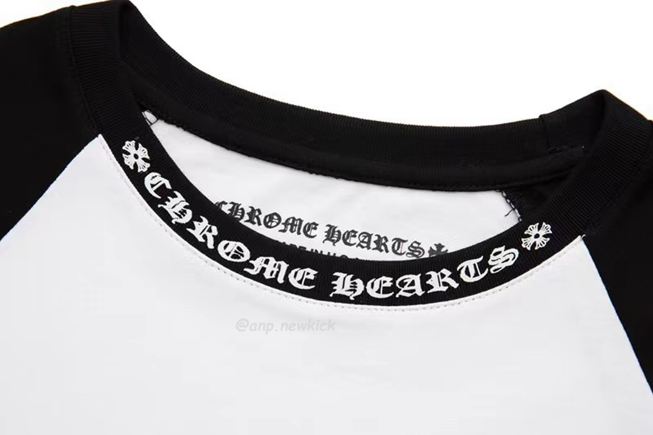 Chrome Hearts Horseshoe Baseball White Black T Shirt (6) - www.kitistry.com