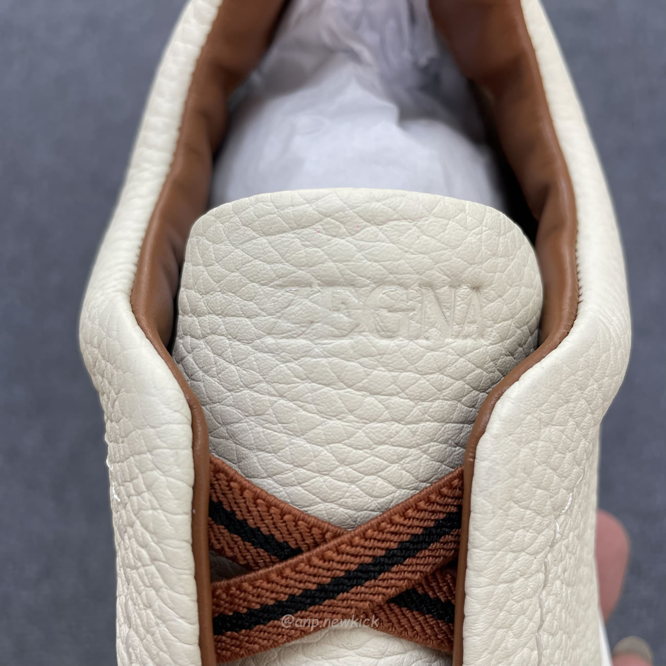 Zegna Deerskin Triple Stitch Off White Brown Black Lhota 25207z Ner (10) - www.kitistry.com