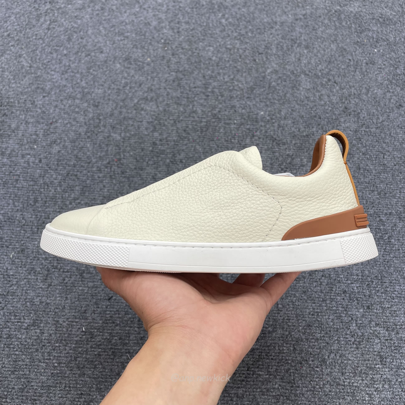 Zegna Deerskin Triple Stitch Off White Brown Black Lhota 25207z Ner (2) - www.kitistry.com