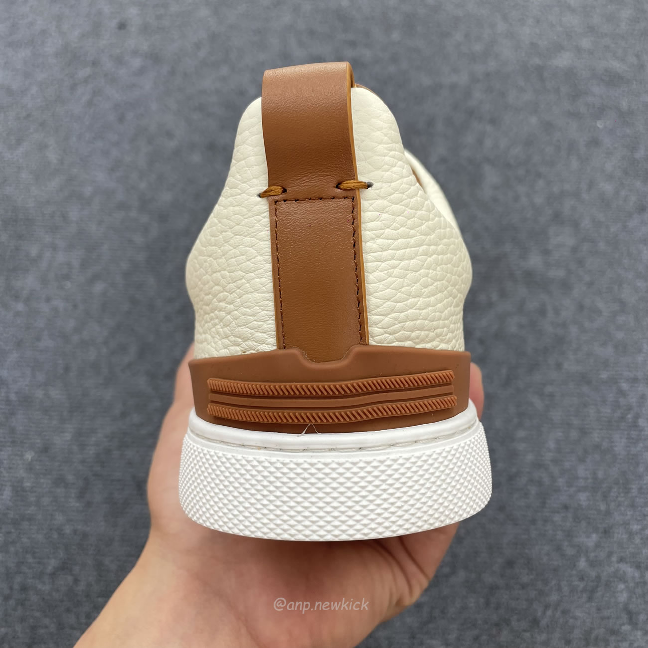 Zegna Deerskin Triple Stitch Off White Brown Black Lhota 25207z Ner (4) - www.kitistry.com