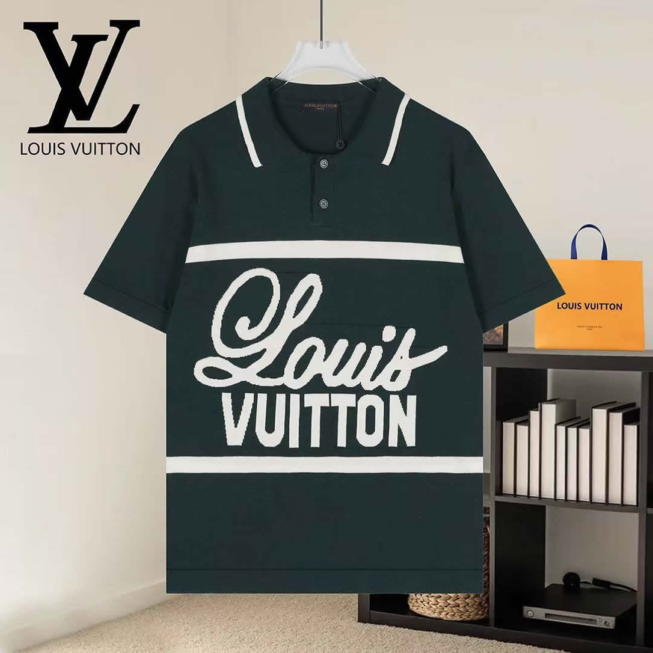 Louis Vuitton Green Polo T Shirt With White Embroidered (5) - www.kitistry.com Louis Vuitton Green Polo T Shirt With White Embroidered (5) - www.kitistry.com