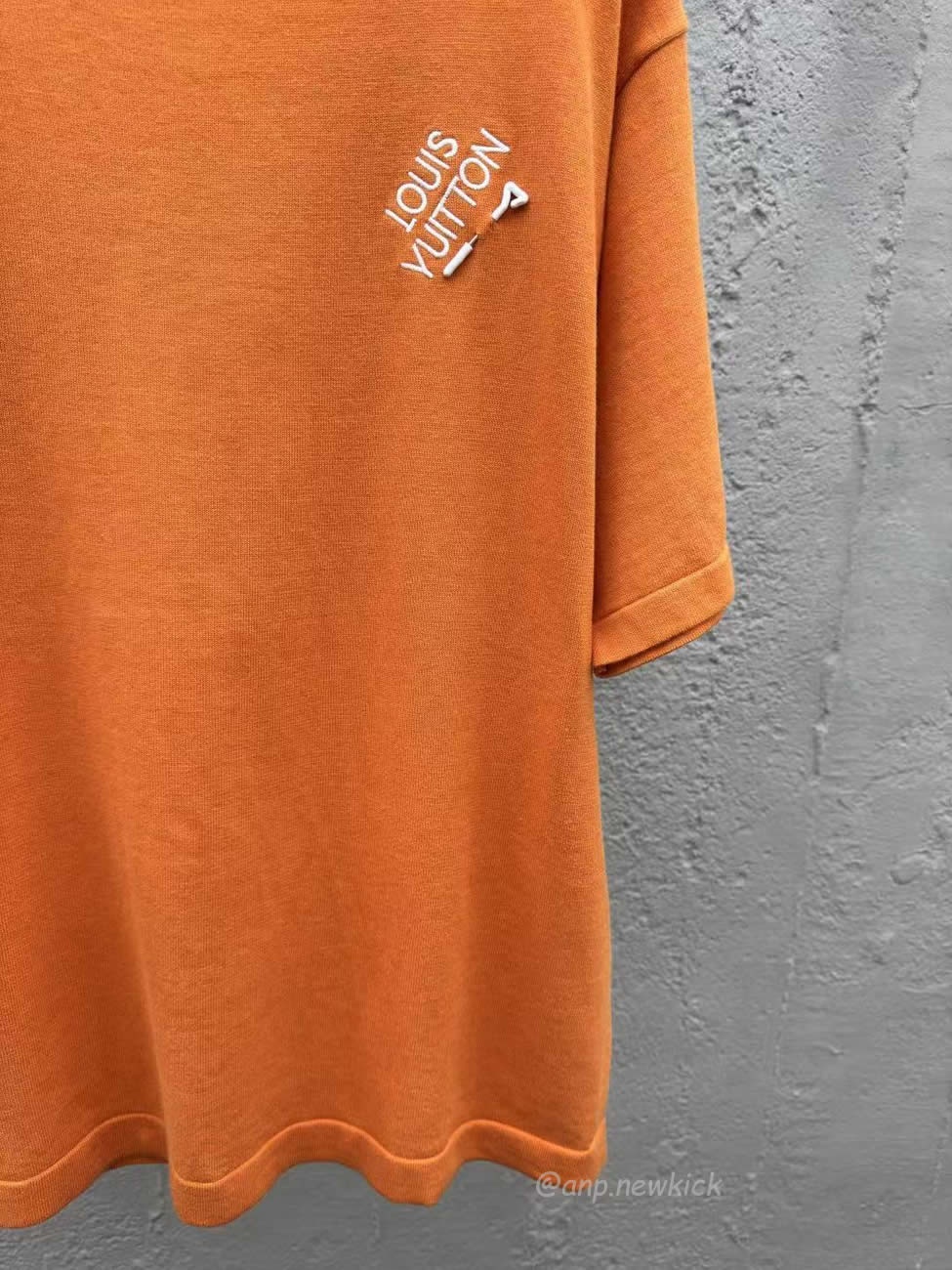 Louis Vuitton Pin Knit Short Sleeve Embroidered Logo Orange T Shirt (3) - www.kitistry.com