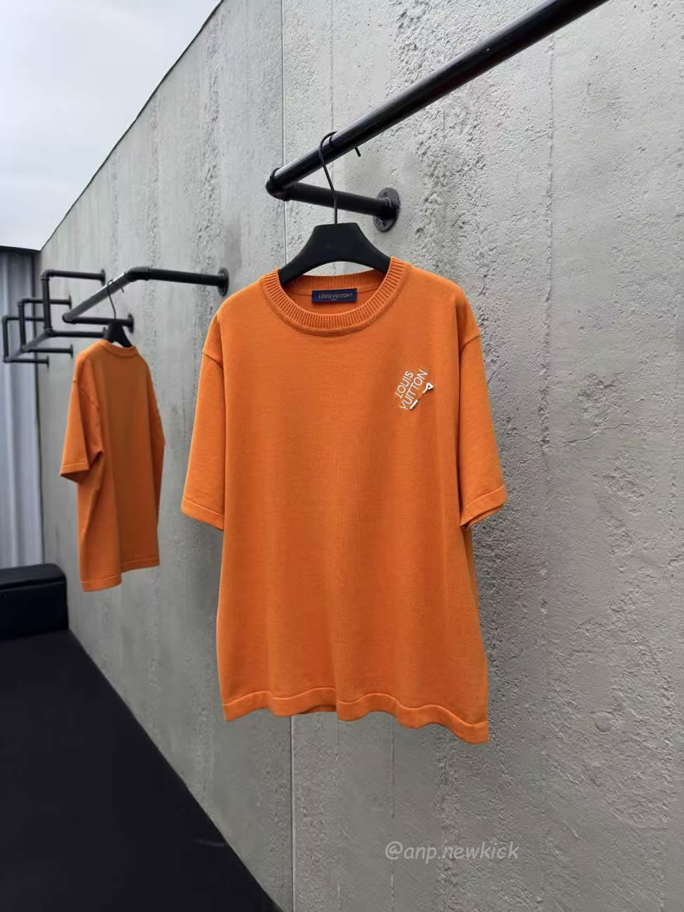 Louis Vuitton Pin Knit Short Sleeve Embroidered Logo Orange T Shirt (7) - www.kitistry.com