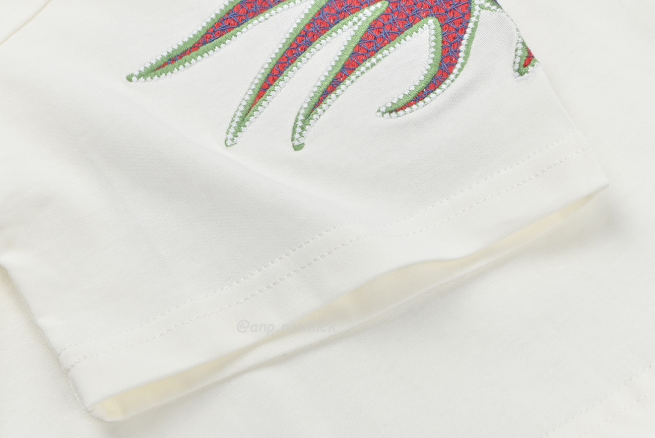Louis Vuitton Sun Fish Barb Embroidered Couple Short Sleeved T Shirt (7) - www.kitistry.com