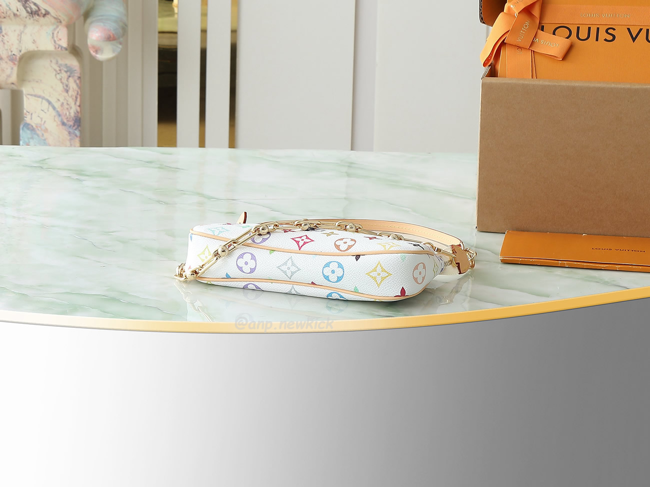 Louis Vuitton X Takashi Murakami Pochette Accessoires White Multicolored M13404 (8) - www.kitistry.com Louis Vuitton X Takashi Murakami Pochette Accessoires White Multicolored M13404 (8) - www.kitistry.com