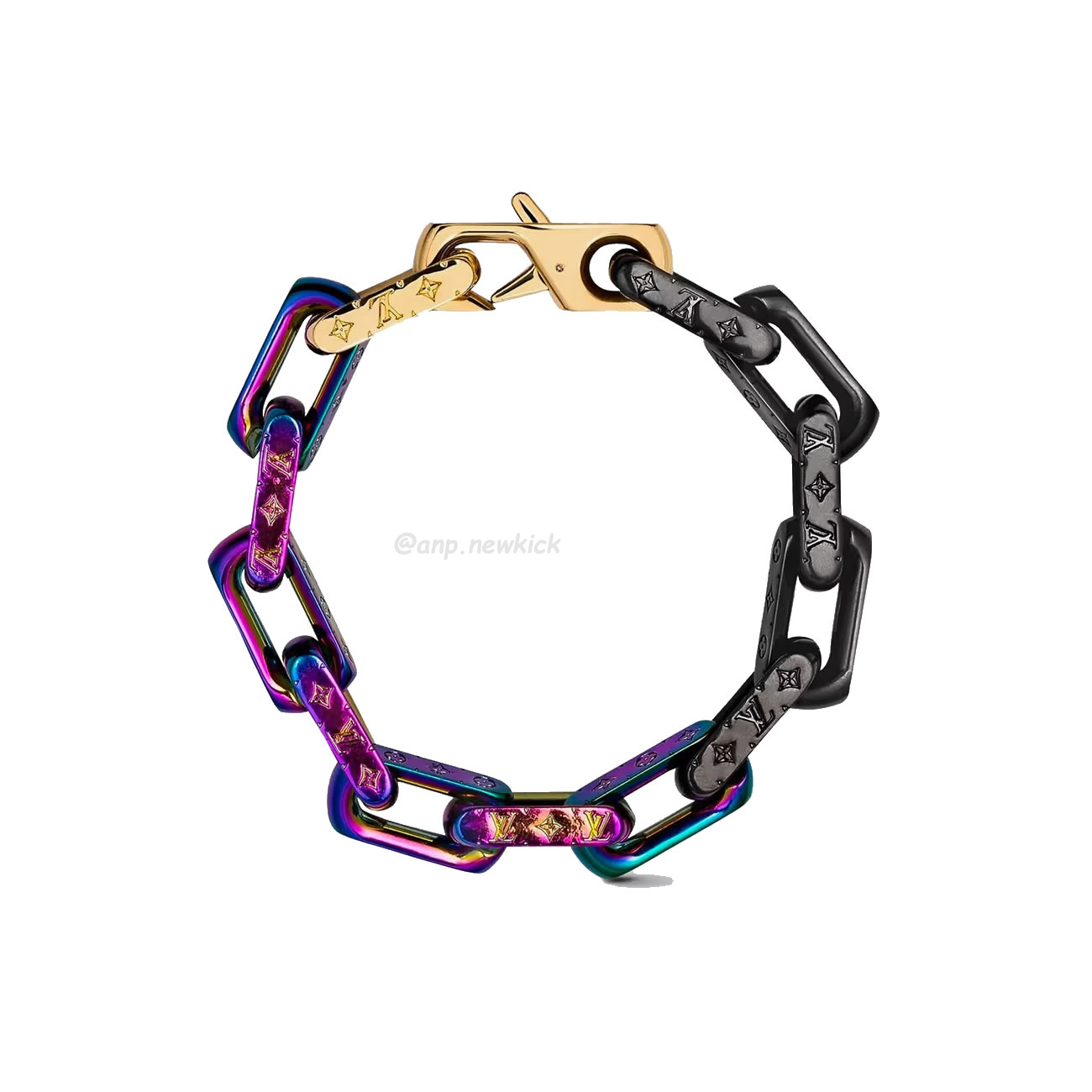 Louis Vuitton Chain Bracelet Engraved Monogram Colors Black Gold Multicolor M68242 (1) - www.kitistry.com Louis Vuitton Chain Bracelet Engraved Monogram Colors Black Gold Multicolor M68242 (1) - www.kitistry.com