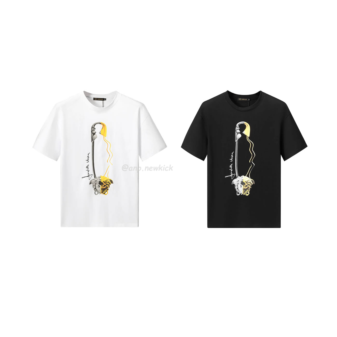 Versace Pattern Medusa Logo Printed Cotton T Shirt (1) - www.kitistry.com