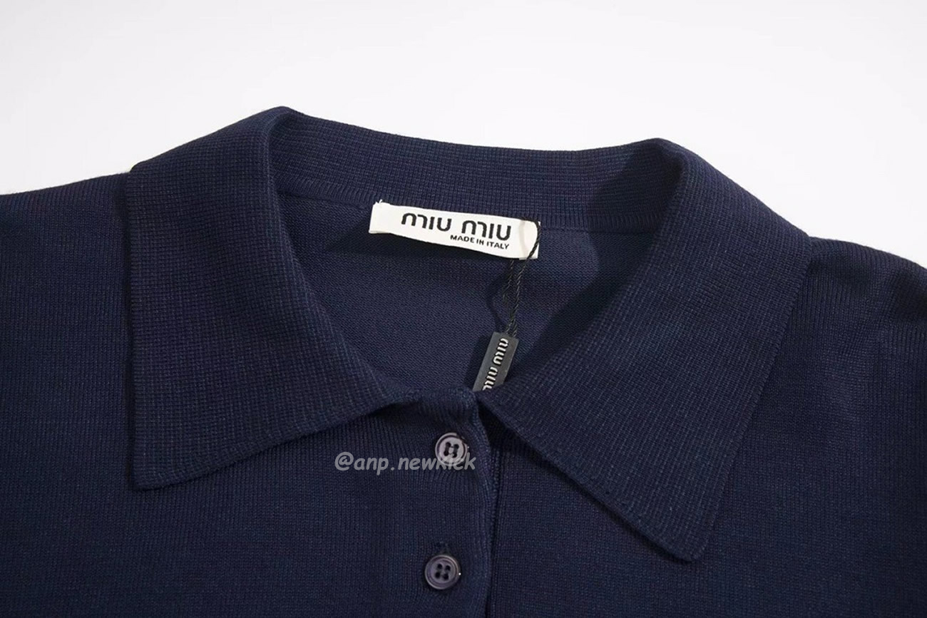 Miu Miu Logo Embroidery Polo Top In Navy (6) - www.kitistry.com Miu Miu Logo Embroidery Polo Top In Navy (6) - www.kitistry.com