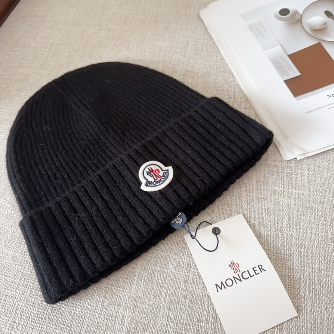 Moncler Logo Patch Beanie Black (2) - www.kitistry.com Moncler Logo Patch Beanie Black (2) - www.kitistry.com