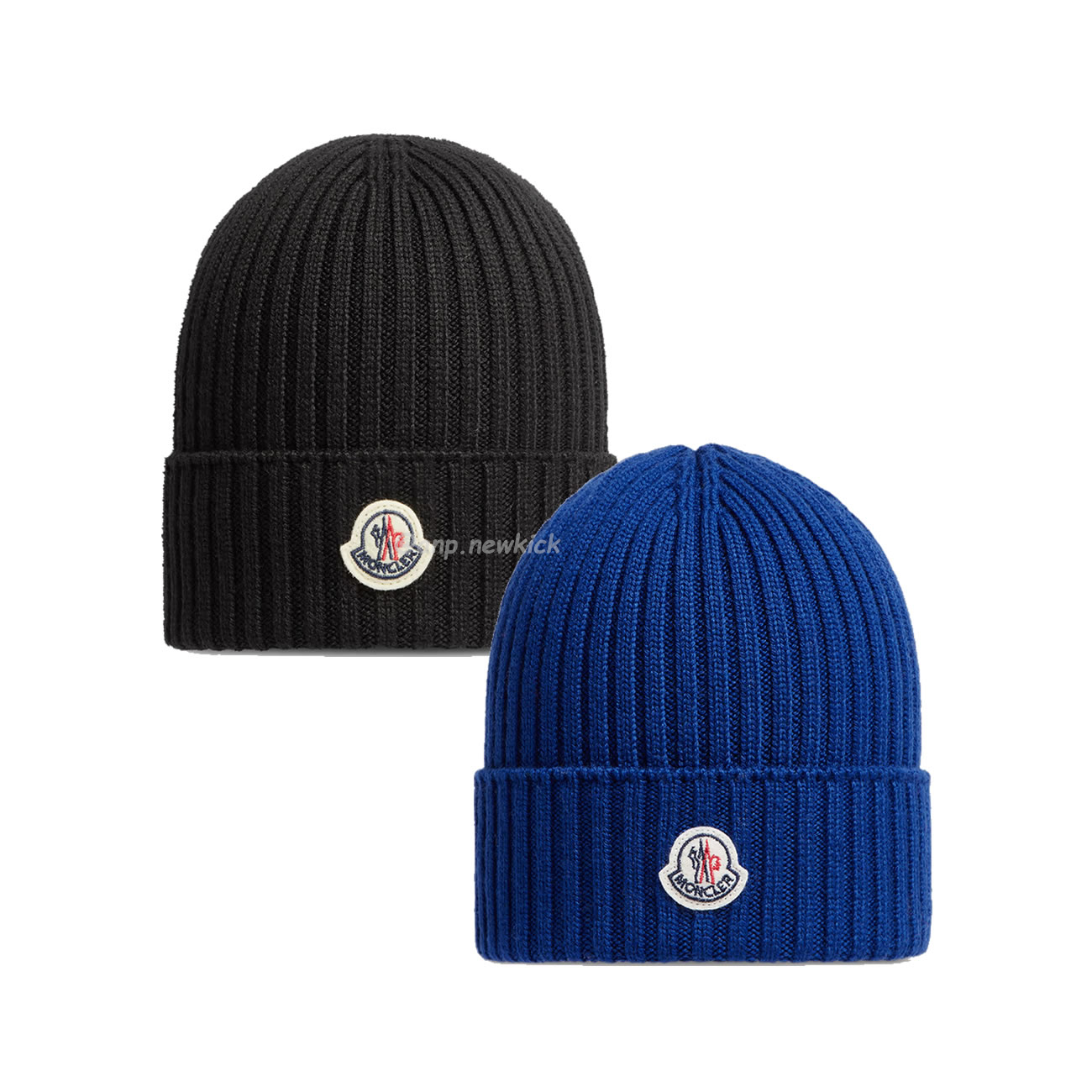 Moncler Logo Patch Ribbed Knit Beanie Black Blue (1) - www.kitistry.com Moncler Logo Patch Ribbed Knit Beanie Black Blue (1) - www.kitistry.com