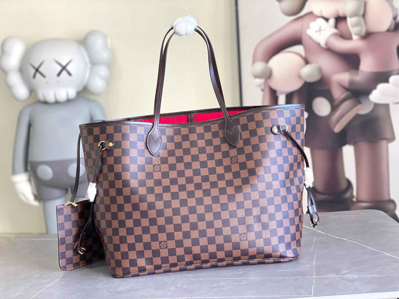 Louis Vuitton Neverfull Mm Damier Ebene Canvas With Cherry Lining N40599 (6) - www.kitistry.com Louis Vuitton Neverfull Mm Damier Ebene Canvas With Cherry Lining N40599 (6) - www.kitistry.com
