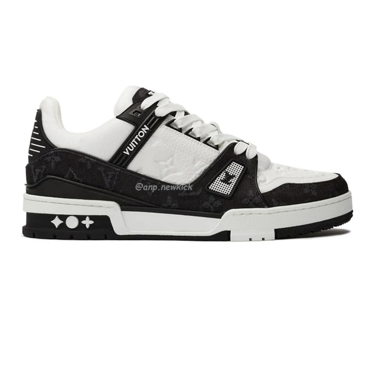 Monogram Denim White Black - www.kitistry.com Monogram Denim White Black - www.kitistry.com