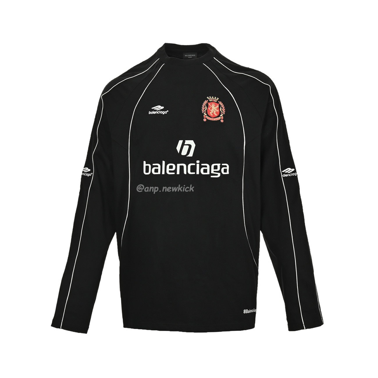 Balenciaga Black Soccer Long Sleeve Jersey T Shirt (1) - www.kitistry.com Balenciaga Black Soccer Long Sleeve Jersey T Shirt (1) - www.kitistry.com