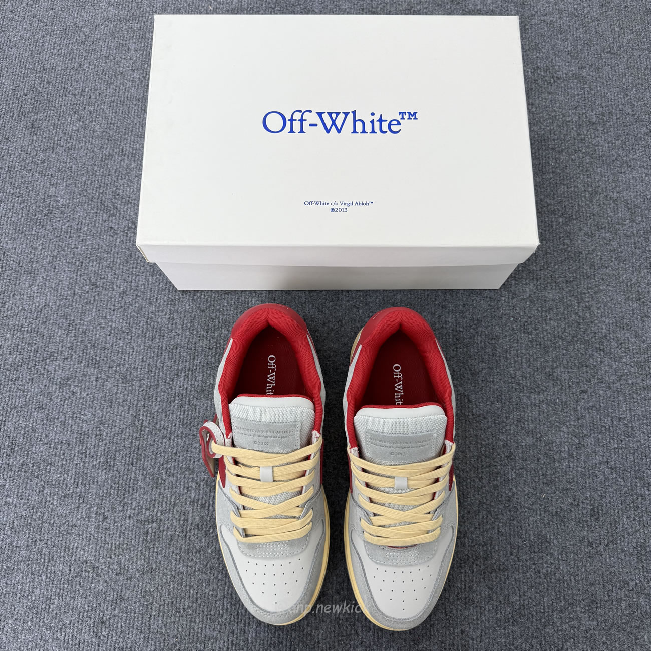 Off White Out Of Office Ooo Low Tops Light Grey Red Omia189s24lea0110525 (6) - www.kitistry.com