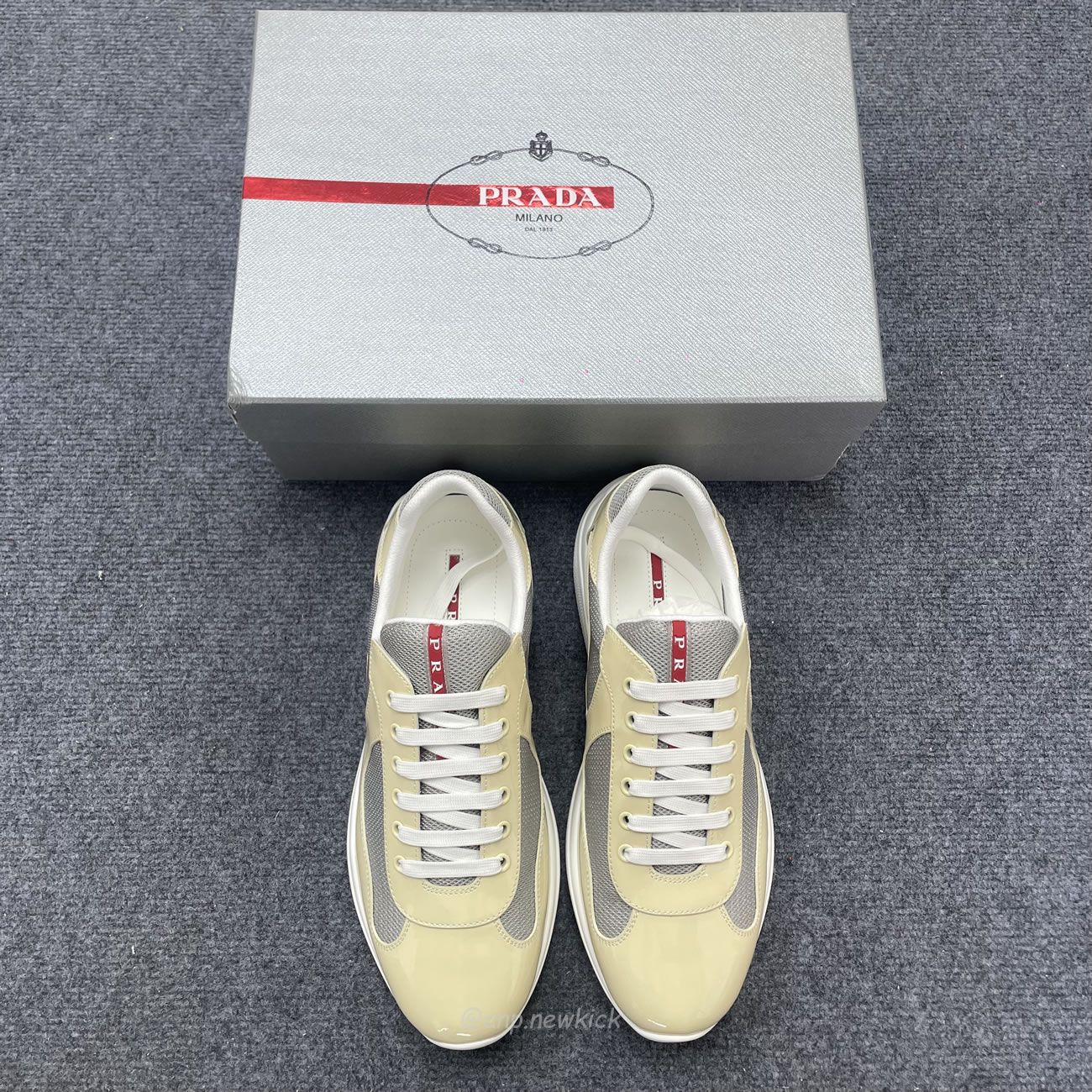 Prada Americas Cup Low Top Beige Sneakers (2) - www.kitistry.com Prada Americas Cup Low Top Beige Sneakers (2) - www.kitistry.com