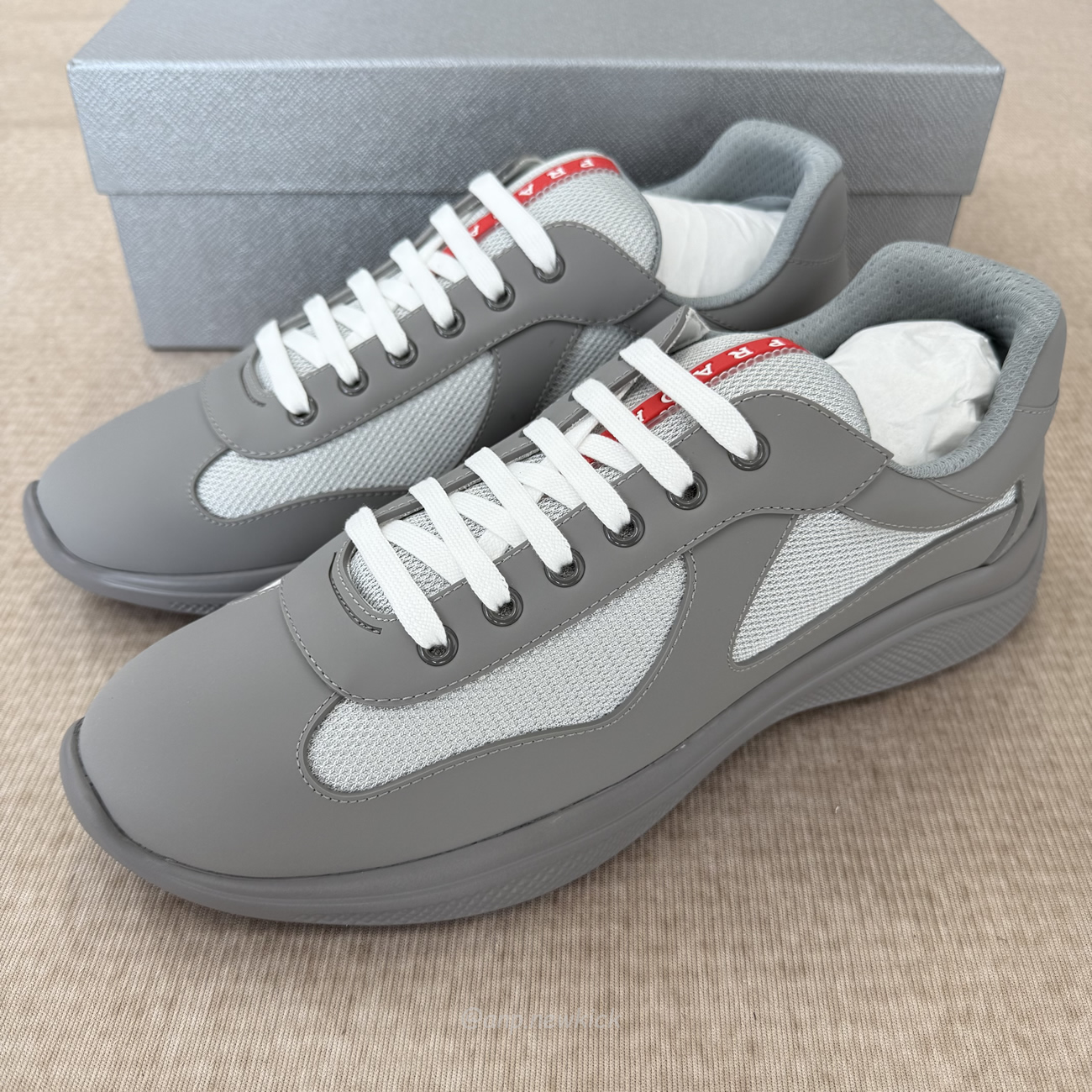Prada Logo Lacing Low Cut Sneakers In Gray Steel Sneakers (8) - www.kitistry.com Prada Logo Lacing Low Cut Sneakers In Gray Steel Sneakers (8) - www.kitistry.com
