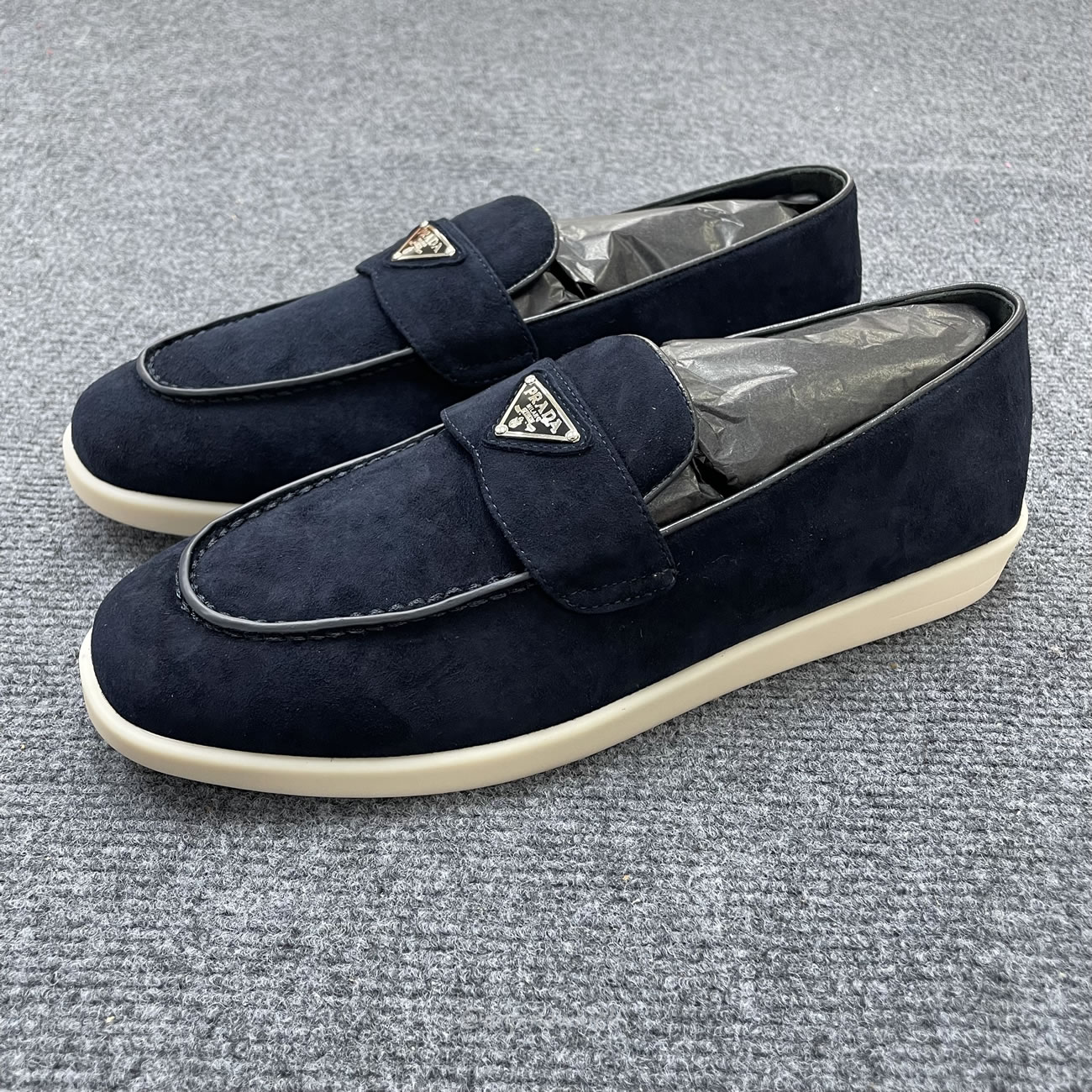Prada Logo Suede Loafers (4) - www.kitistry.com Prada Logo Suede Loafers (4) - www.kitistry.com