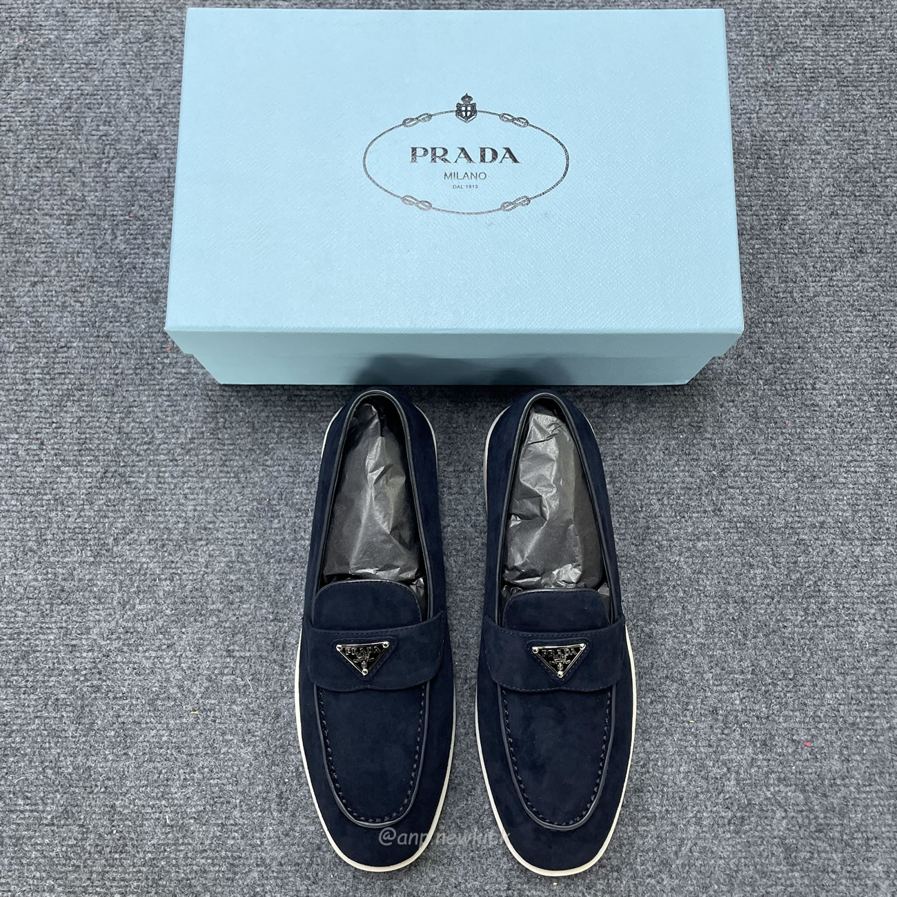 Prada Logo Suede Loafers (5) - www.kitistry.com Prada Logo Suede Loafers (5) - www.kitistry.com