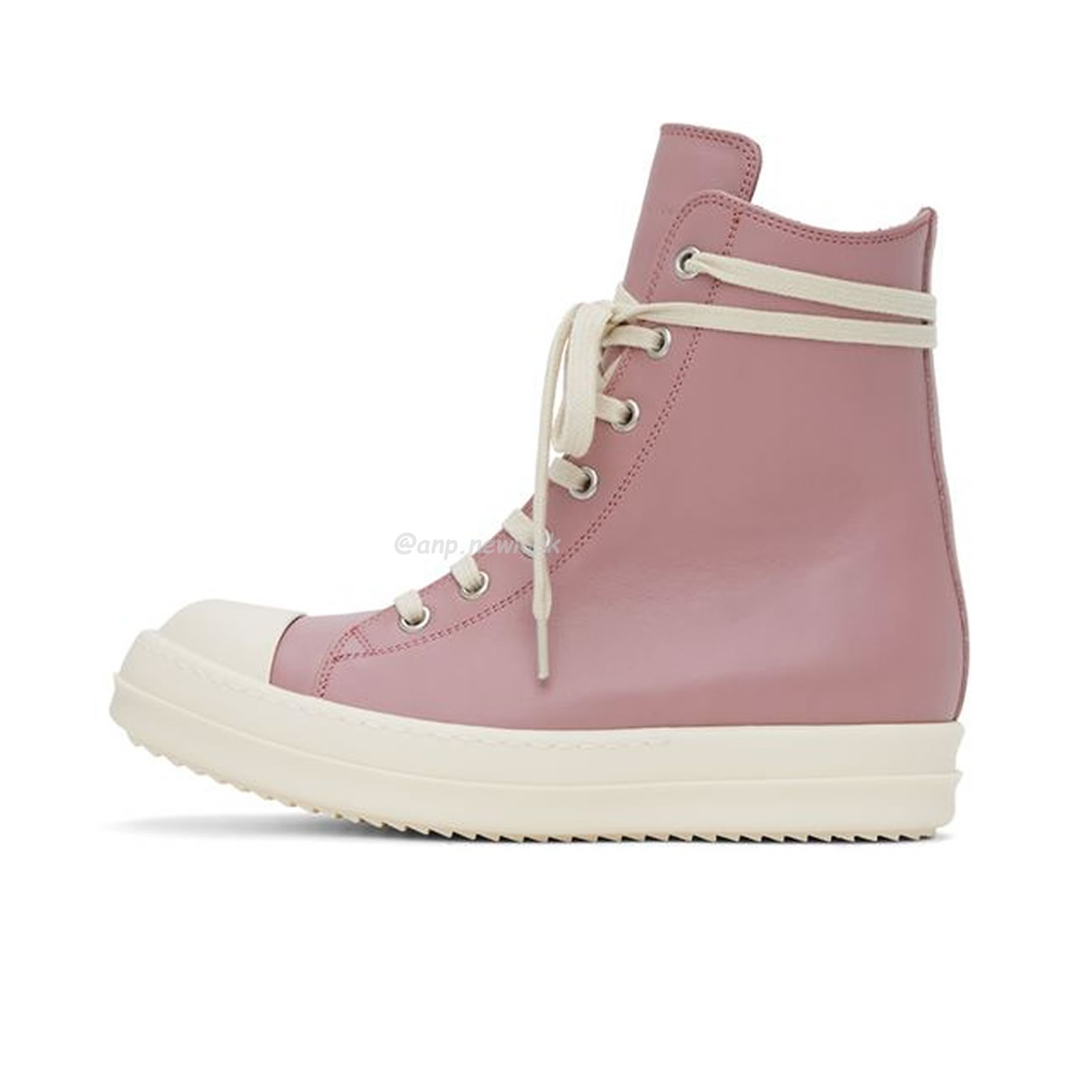 Rick Owens Lace Up Leather Sneakers Pink (1) - www.kitistry.com Rick Owens Lace Up Leather Sneakers Pink (1) - www.kitistry.com