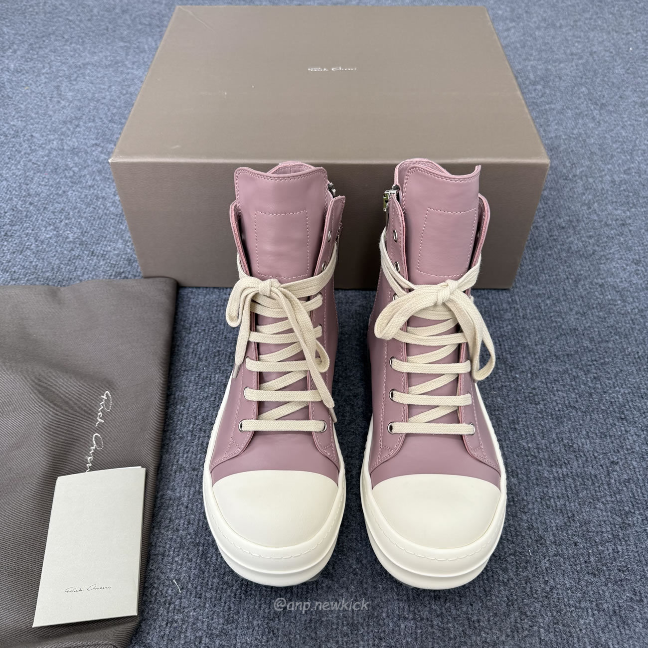 Rick Owens Lace Up Leather Sneakers Pink (2) - www.kitistry.com Rick Owens Lace Up Leather Sneakers Pink (2) - www.kitistry.com