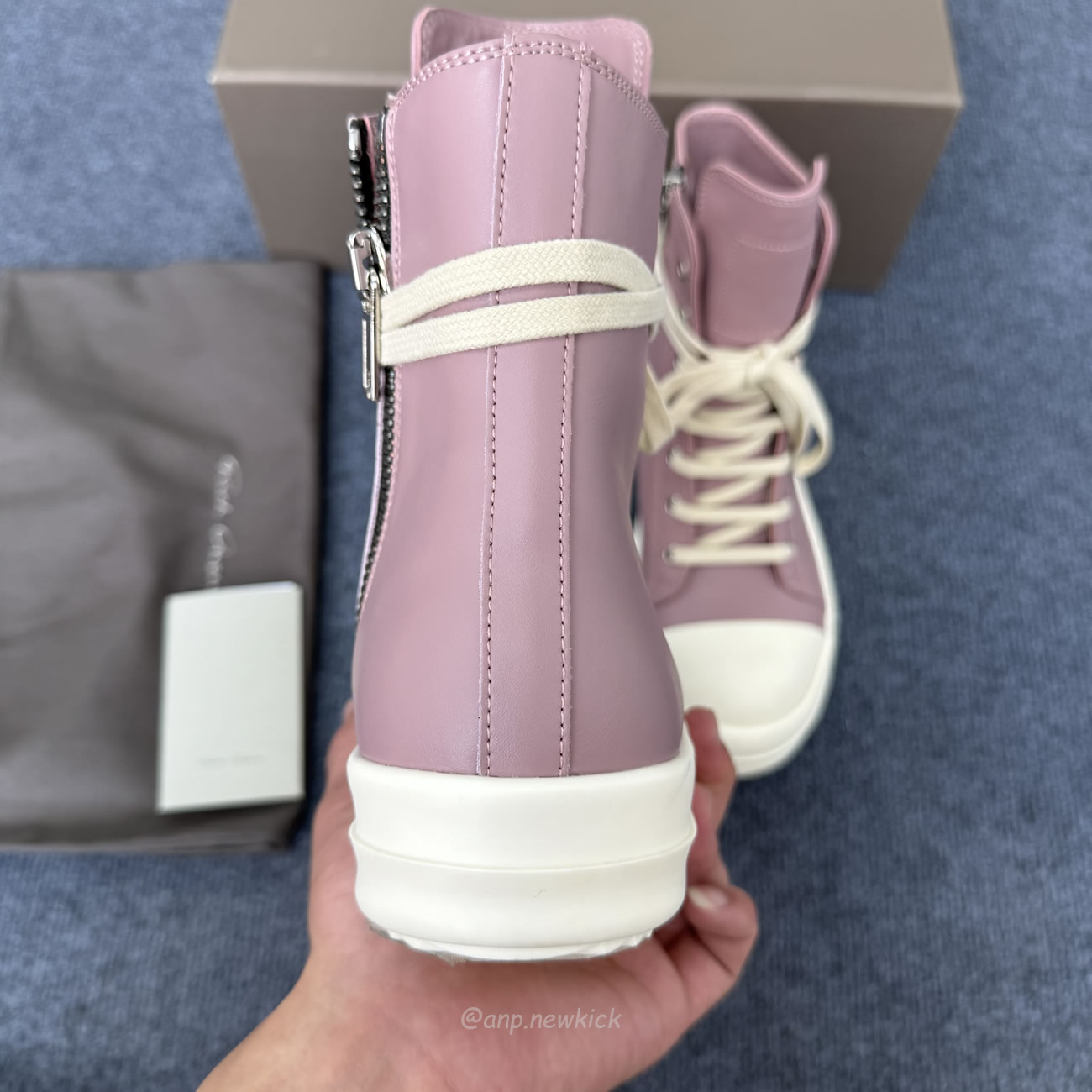 Rick Owens Lace Up Leather Sneakers Pink (5) - www.kitistry.com Rick Owens Lace Up Leather Sneakers Pink (5) - www.kitistry.com