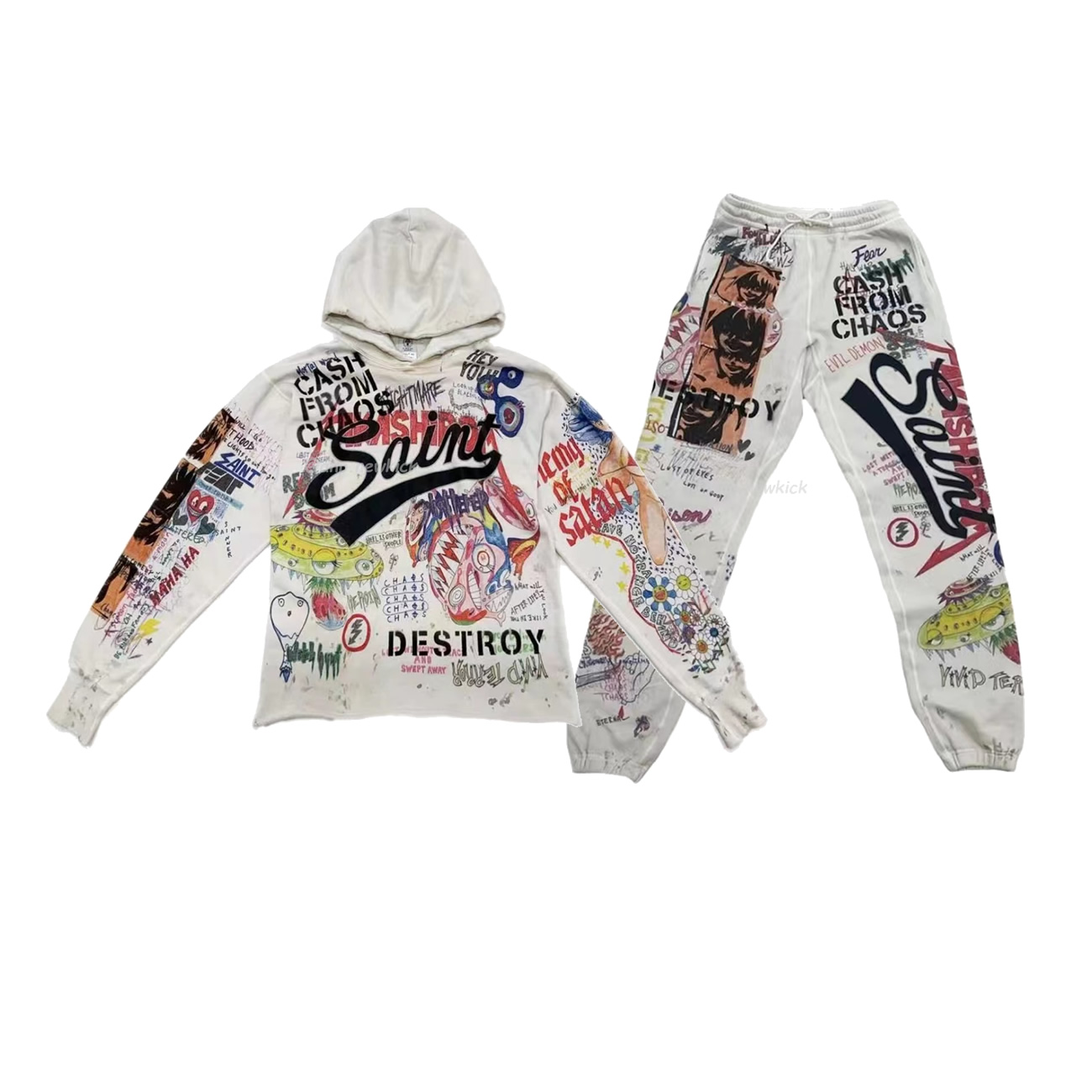 Saint Michael Graff Pullover Hoodie Murakami Takashi Graffiti Loose Hooded Sweatshirt Ins S Xl (1) - www.kitistry.com Saint Michael Graff Pullover Hoodie Murakami Takashi Graffiti Loose Hooded Sweatshirt Ins S Xl (1) - www.kitistry.com