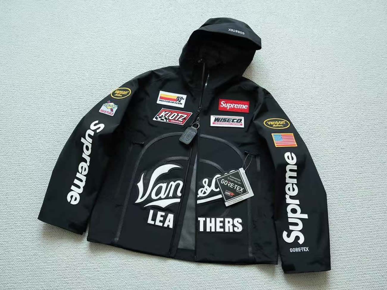 Supreme Vanson Leathers Gore Tex Shell Jacket Black Blue White Fw25 (16) - www.kitistry.com Supreme Vanson Leathers Gore Tex Shell Jacket Black Blue White Fw25 (16) - www.kitistry.com