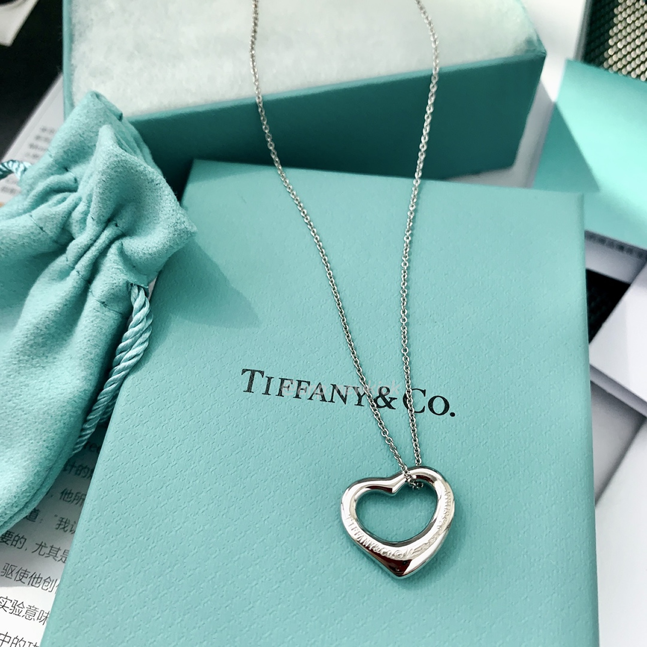 Tiffany Sterling Floating Heart Pendant Necklace (3) - www.kitistry.com Tiffany Sterling Floating Heart Pendant Necklace (3) - www.kitistry.com