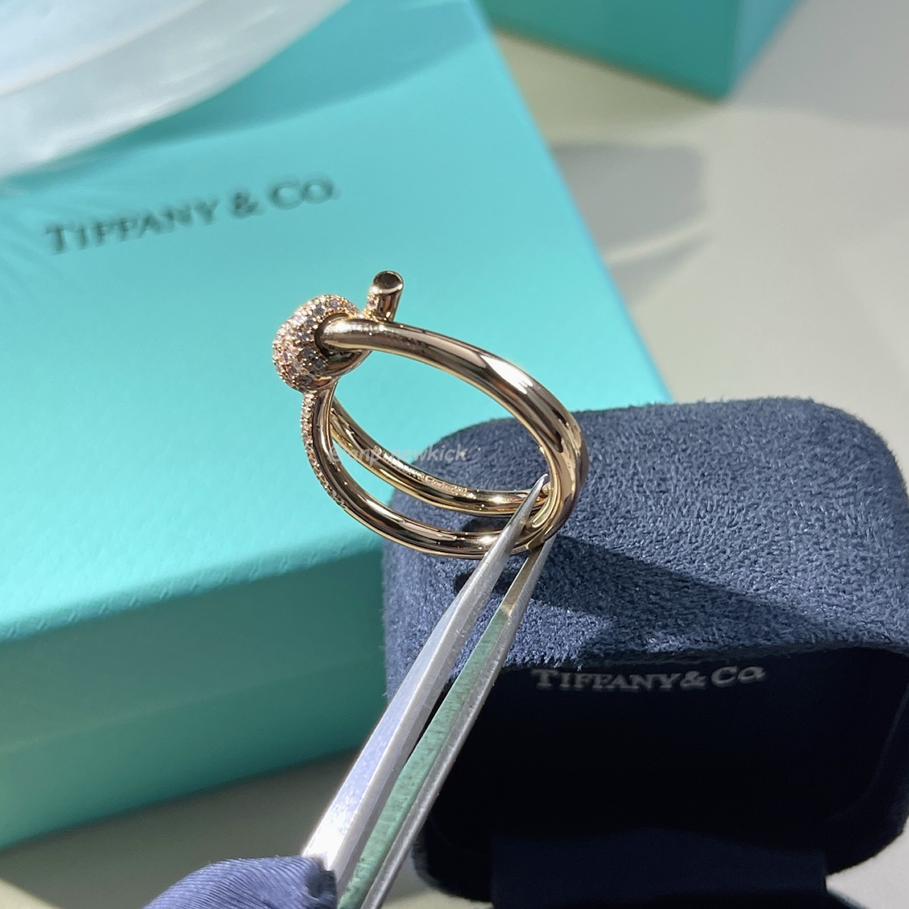 Tiffany T Rose Gold Diamond Double Row Ring (8) - www.kitistry.com Tiffany T Rose Gold Diamond Double Row Ring (8) - www.kitistry.com