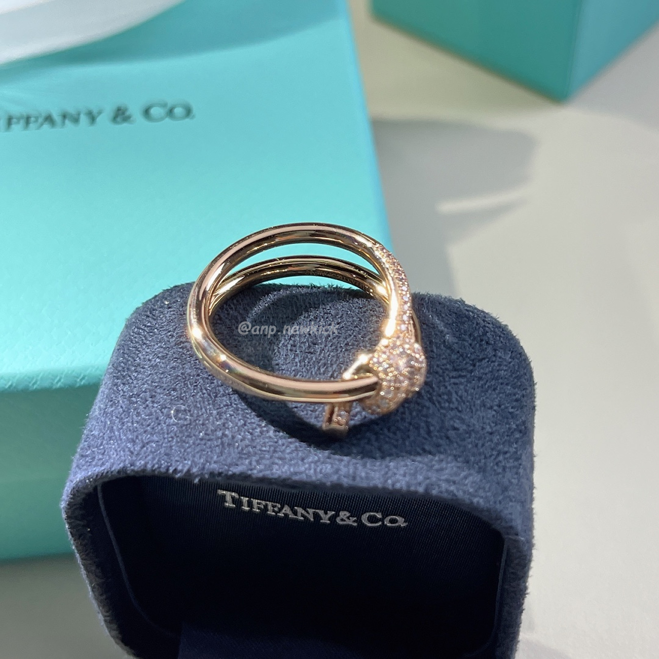 Tiffany T Rose Gold Diamond Double Row Ring (9) - www.kitistry.com Tiffany T Rose Gold Diamond Double Row Ring (9) - www.kitistry.com