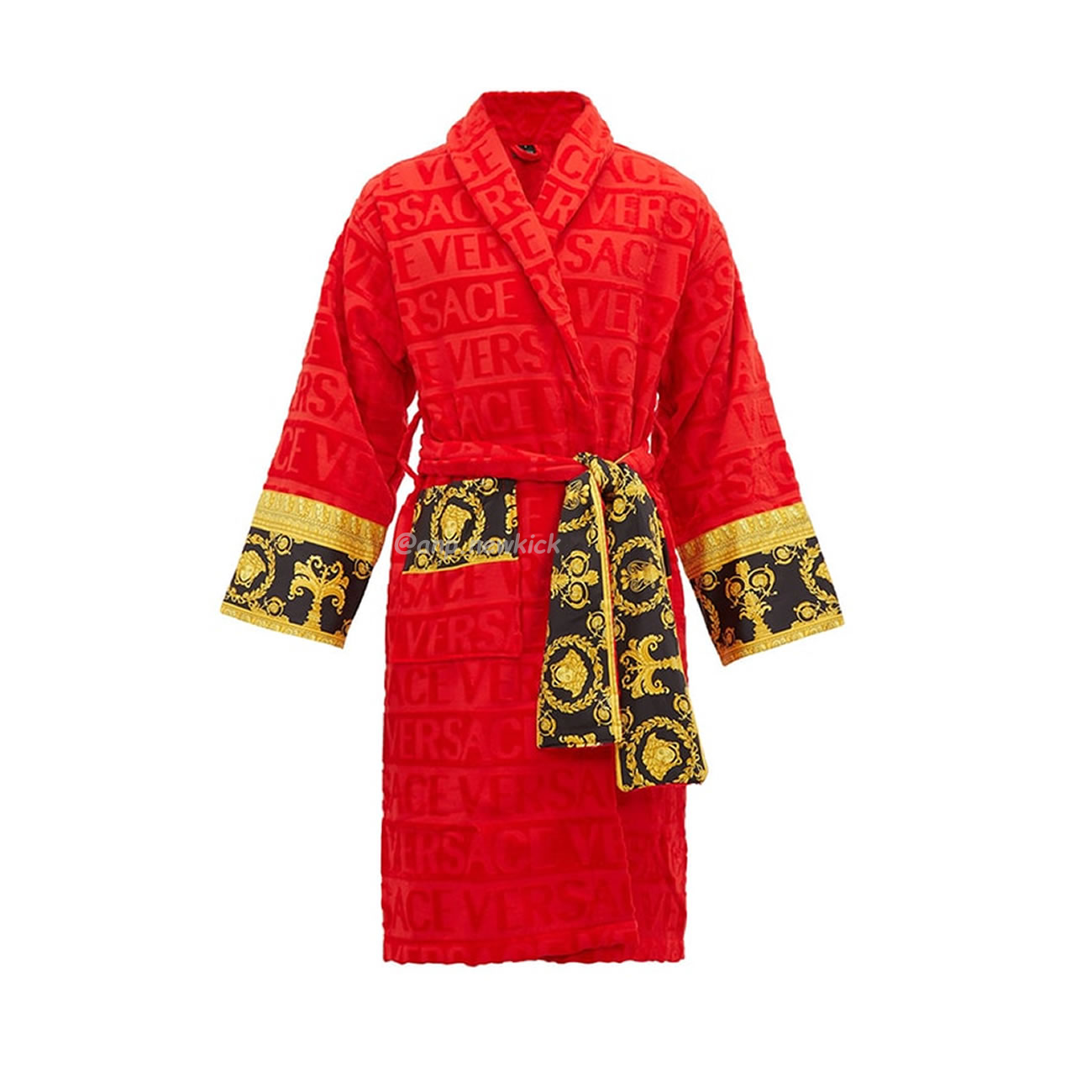 Versace Baroque Logo Jacquard Cotton Bathrobe (1) - www.kitistry.com Versace Baroque Logo Jacquard Cotton Bathrobe (1) - www.kitistry.com