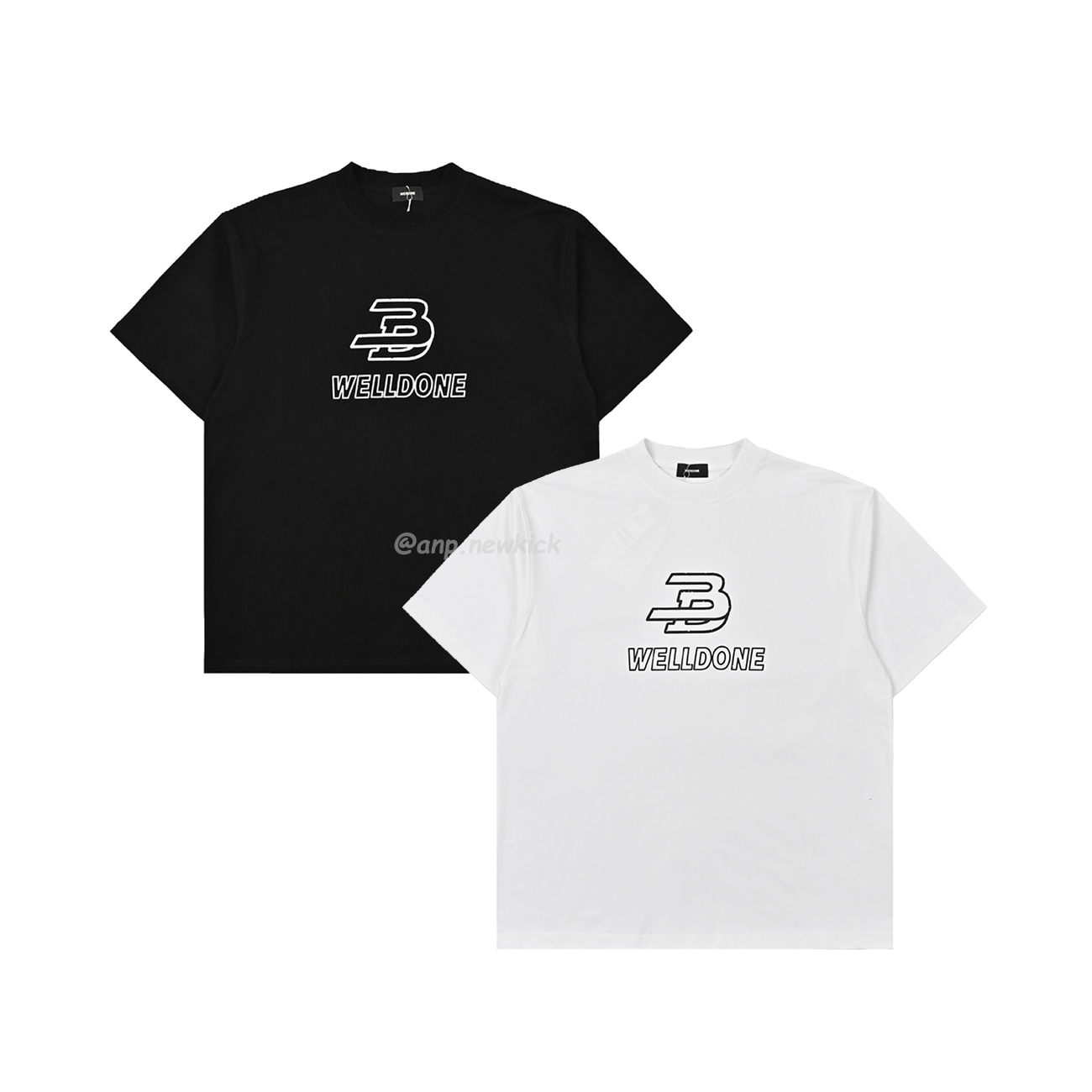 Welldone Letter Printing Black White T Shirt (1) - www.kitistry.com Welldone Letter Printing Black White T Shirt (1) - www.kitistry.com
