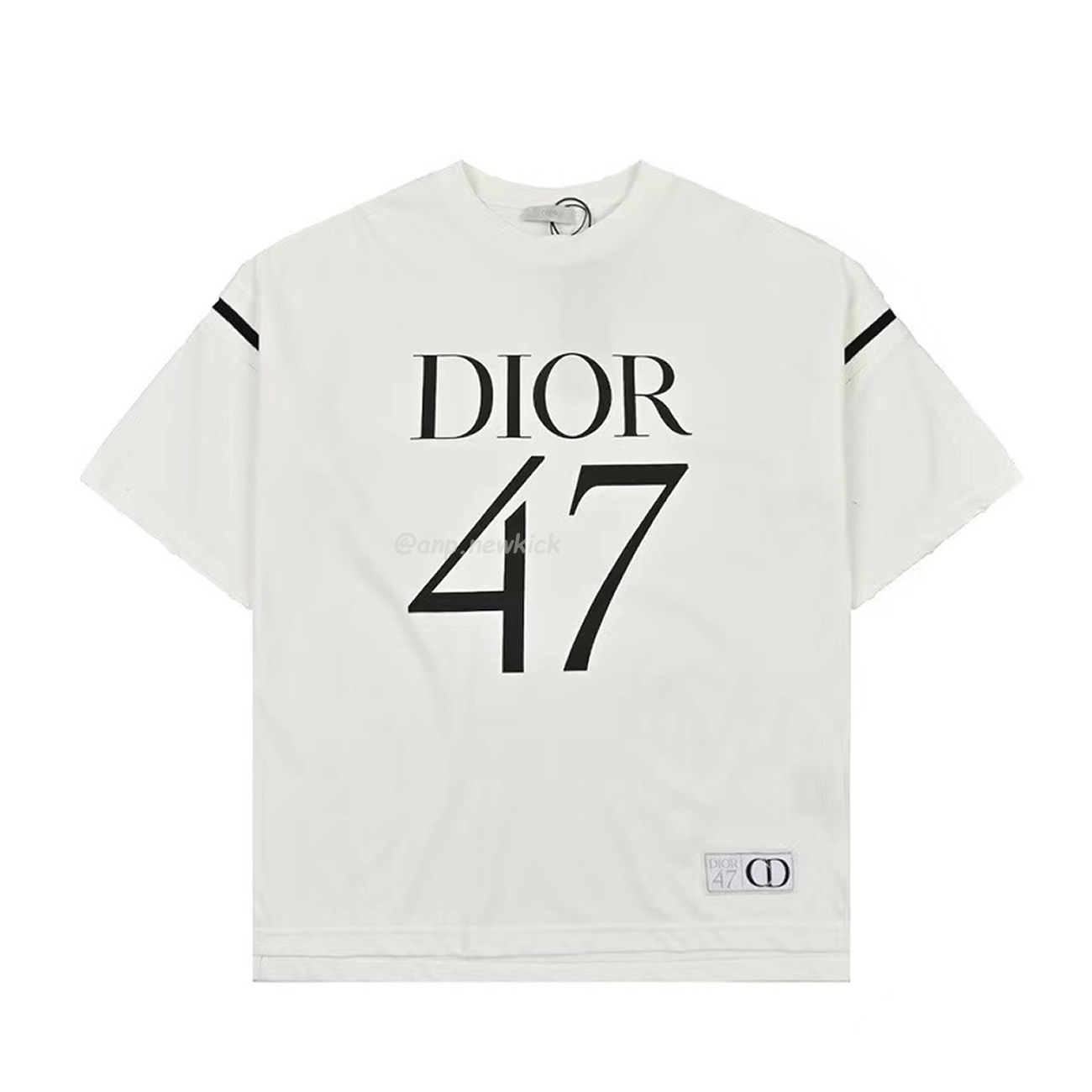 Dior Wide Body Bamboo Pure Cotton Plain Weave Fabric T Shirt White Navy (8) - www.kitistry.com Dior Wide Body Bamboo Pure Cotton Plain Weave Fabric T Shirt White Navy (8) - www.kitistry.com