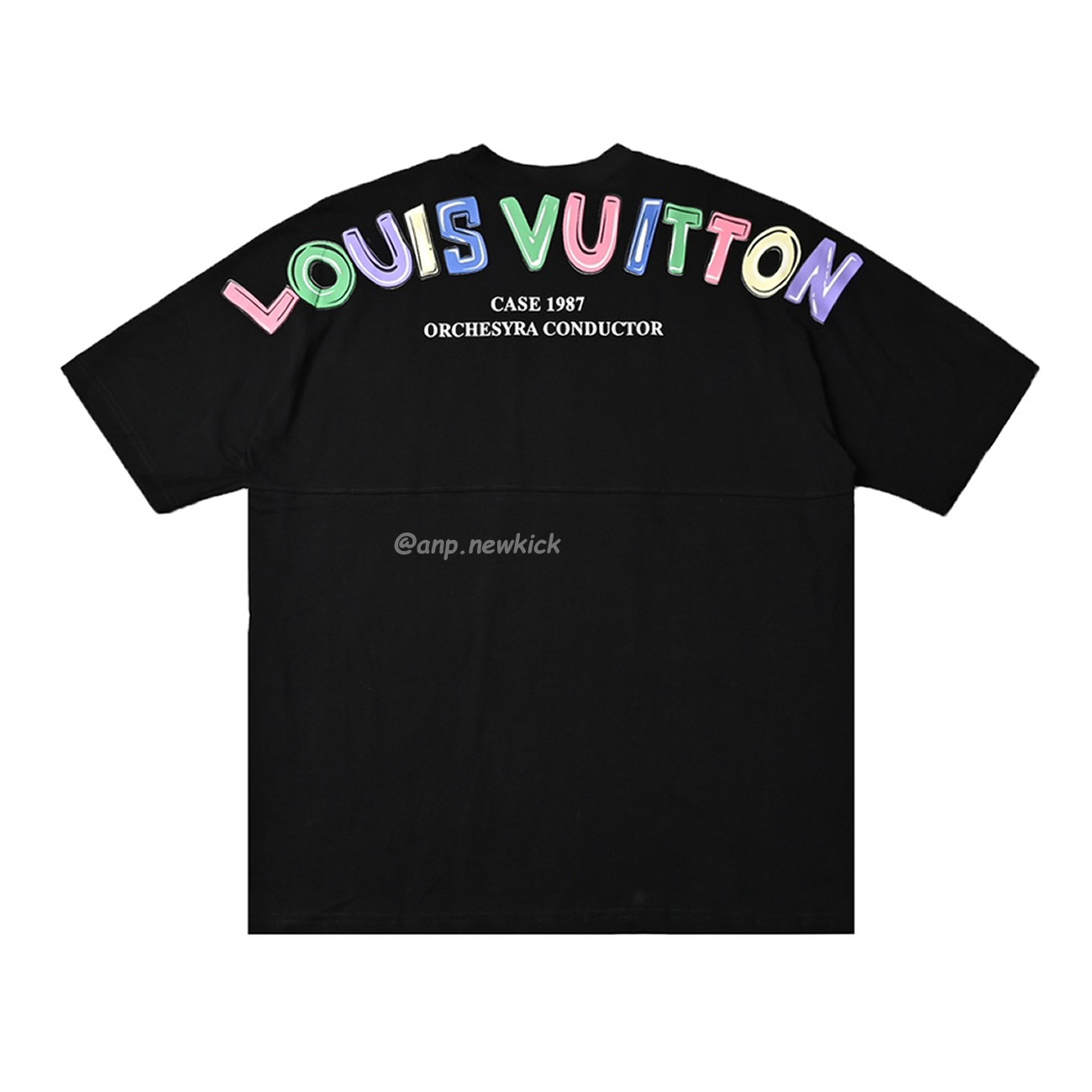 Louisviutton 2024ss Colorful Letter Logo On Back Printed Short Sleeved T Shirt (3) - www.kitistry.com